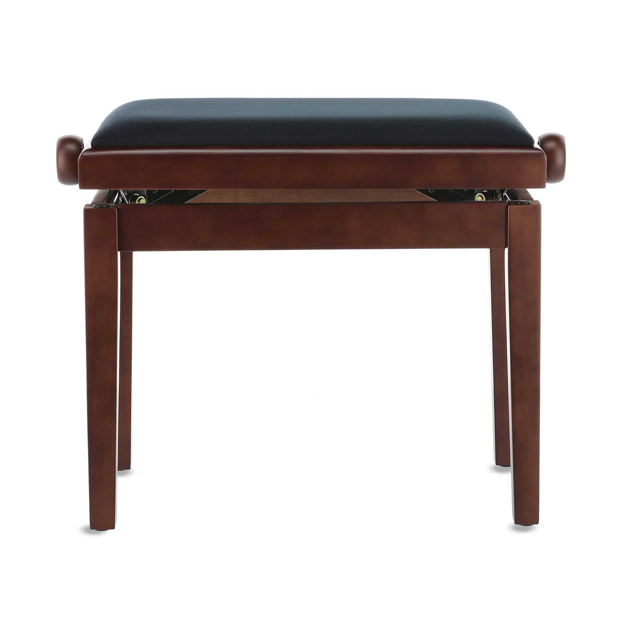 Gewa Klavierbank mit Schwarzem Stoff Nußbaum dunkel front