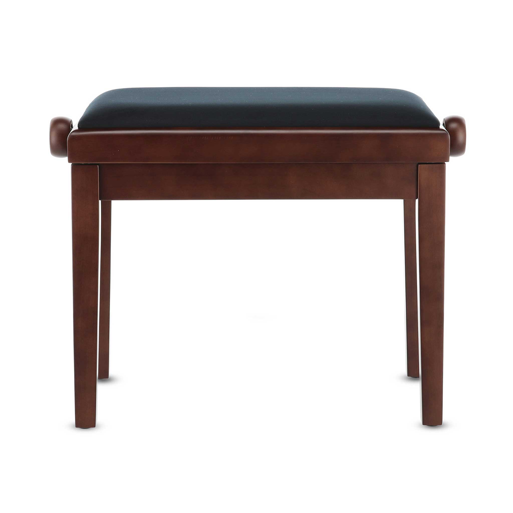 Gewa Klavierbank mit Schwarzem Stoff Nußbaum dunkel Rückseite
