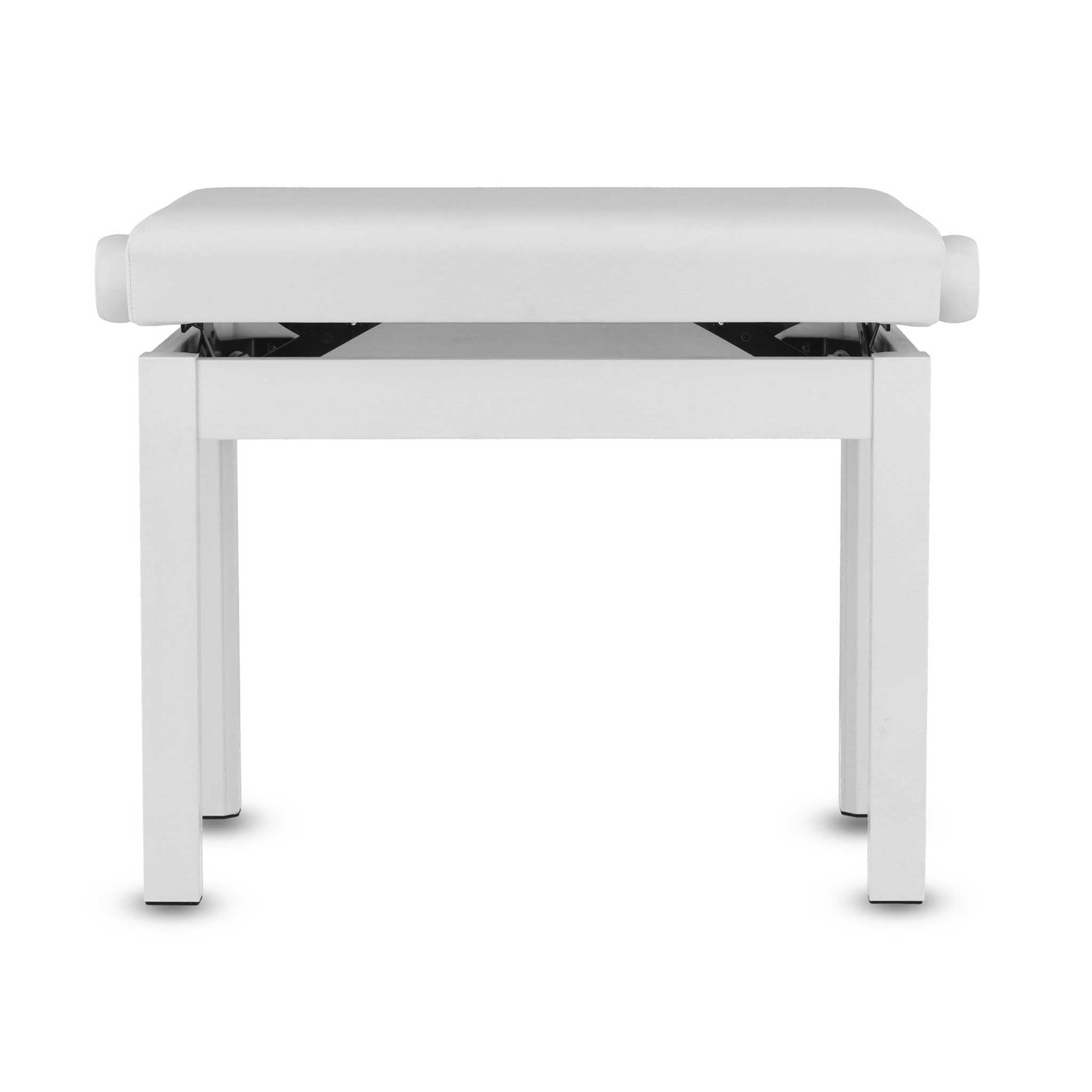 Student Klavierbank weiss matt front