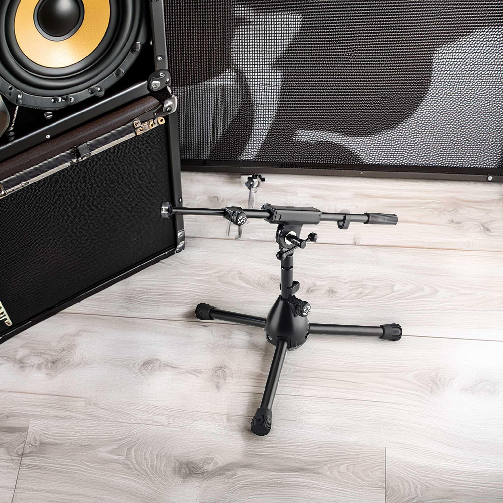 König und Meyer Mikrofonstativ Klein RIEN schwarz mit Bassamp