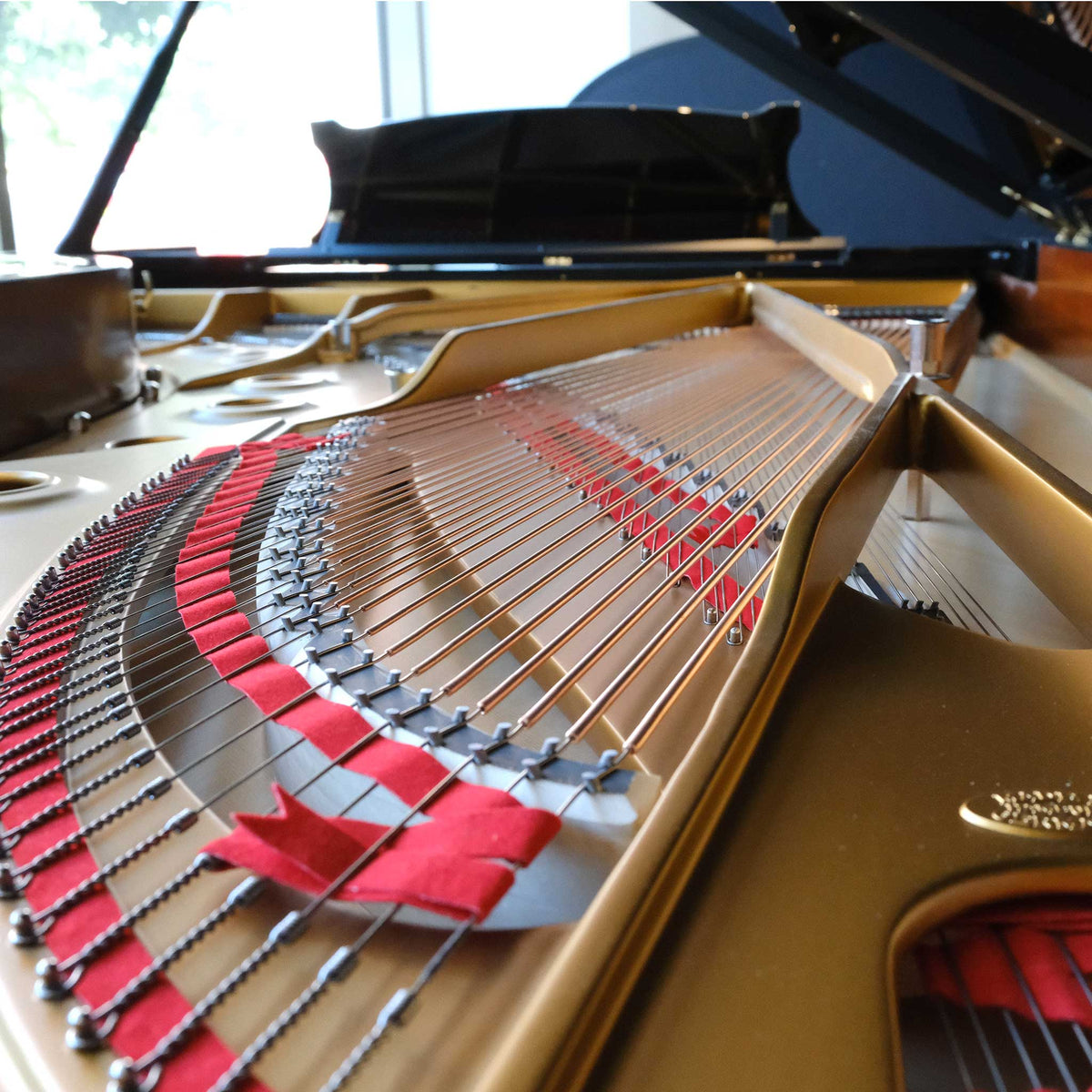 Steinway & Sons D-274 Konzertflügel Bassaiten und Steg