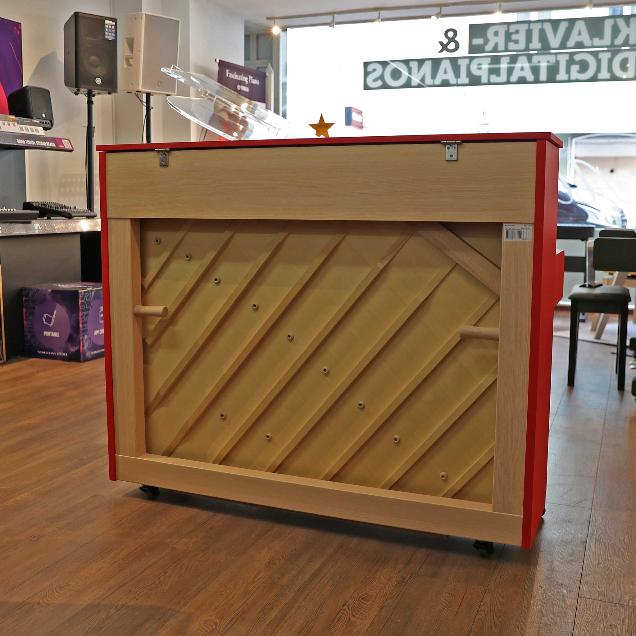 Pearl River Piano UP100 Rot Rückseite