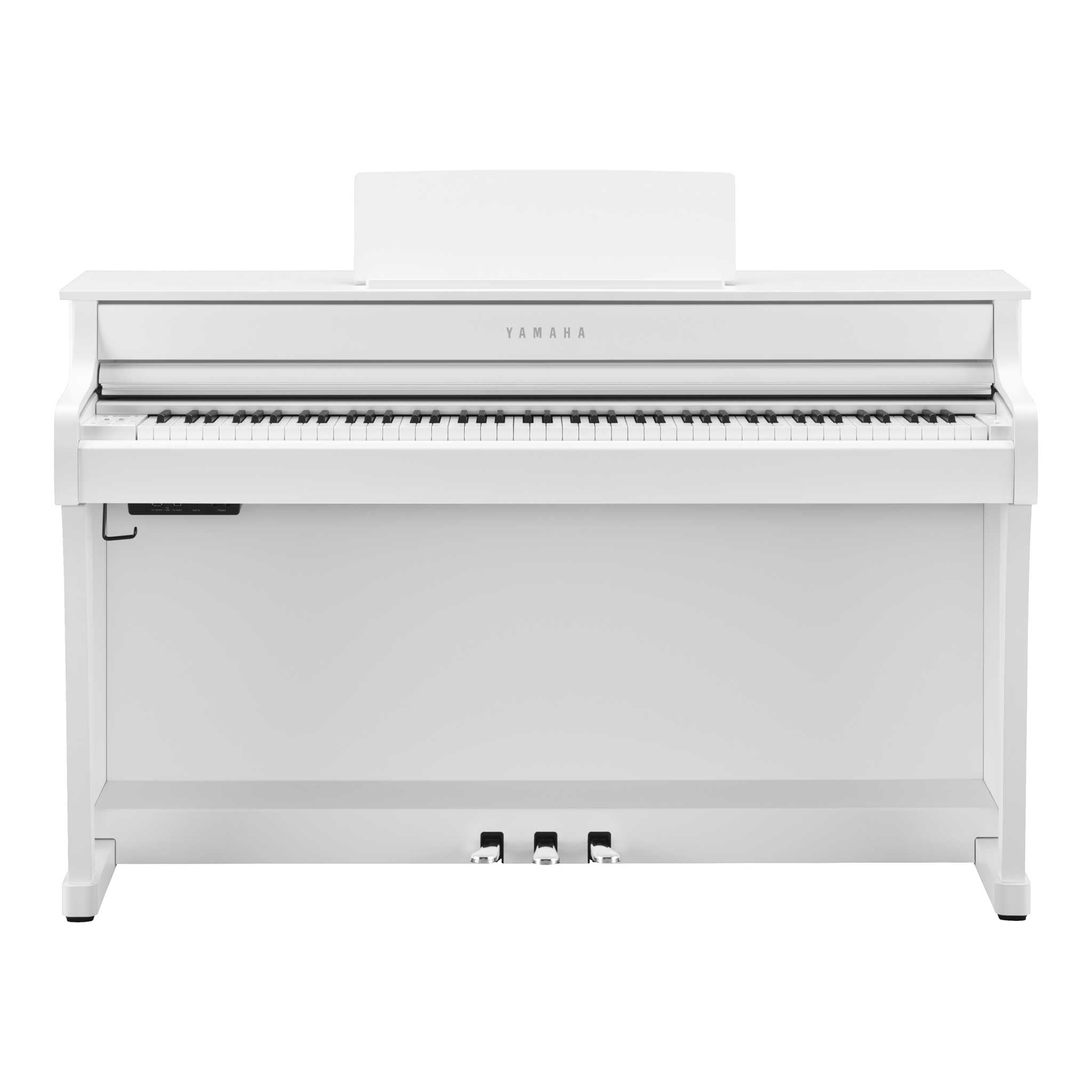 Yamaha CLP-835 W WeissVorderansicht mit Tastatur und Pedalen
