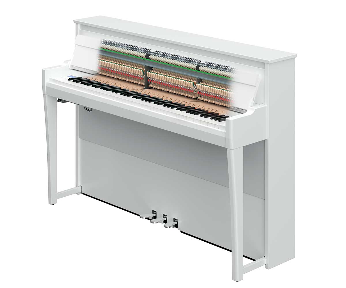 Yamaha AvantGrand NU1XAPWH weiß transparenter Front