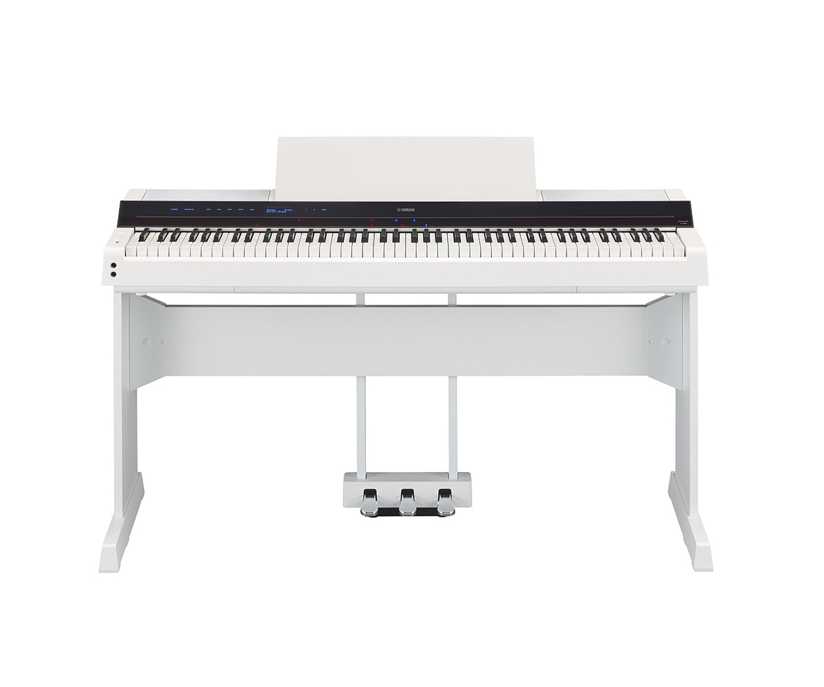 Yamaha P-S500WH im Weiss mit L300 Stand LP1 Pedale front