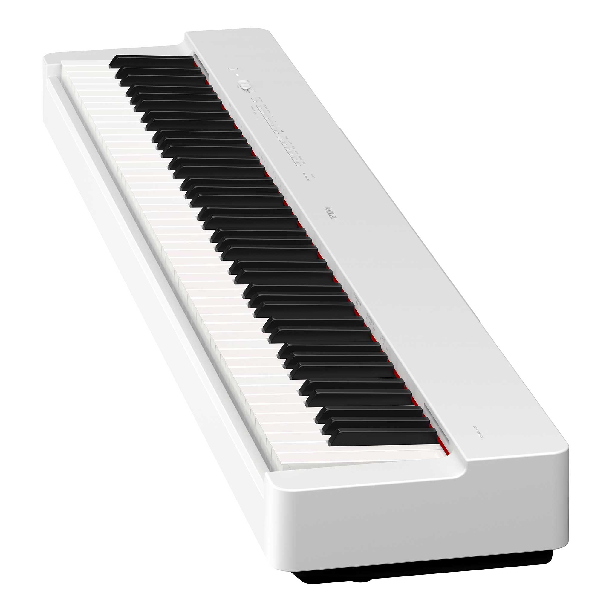 Yamaha P225 WH white top angle right