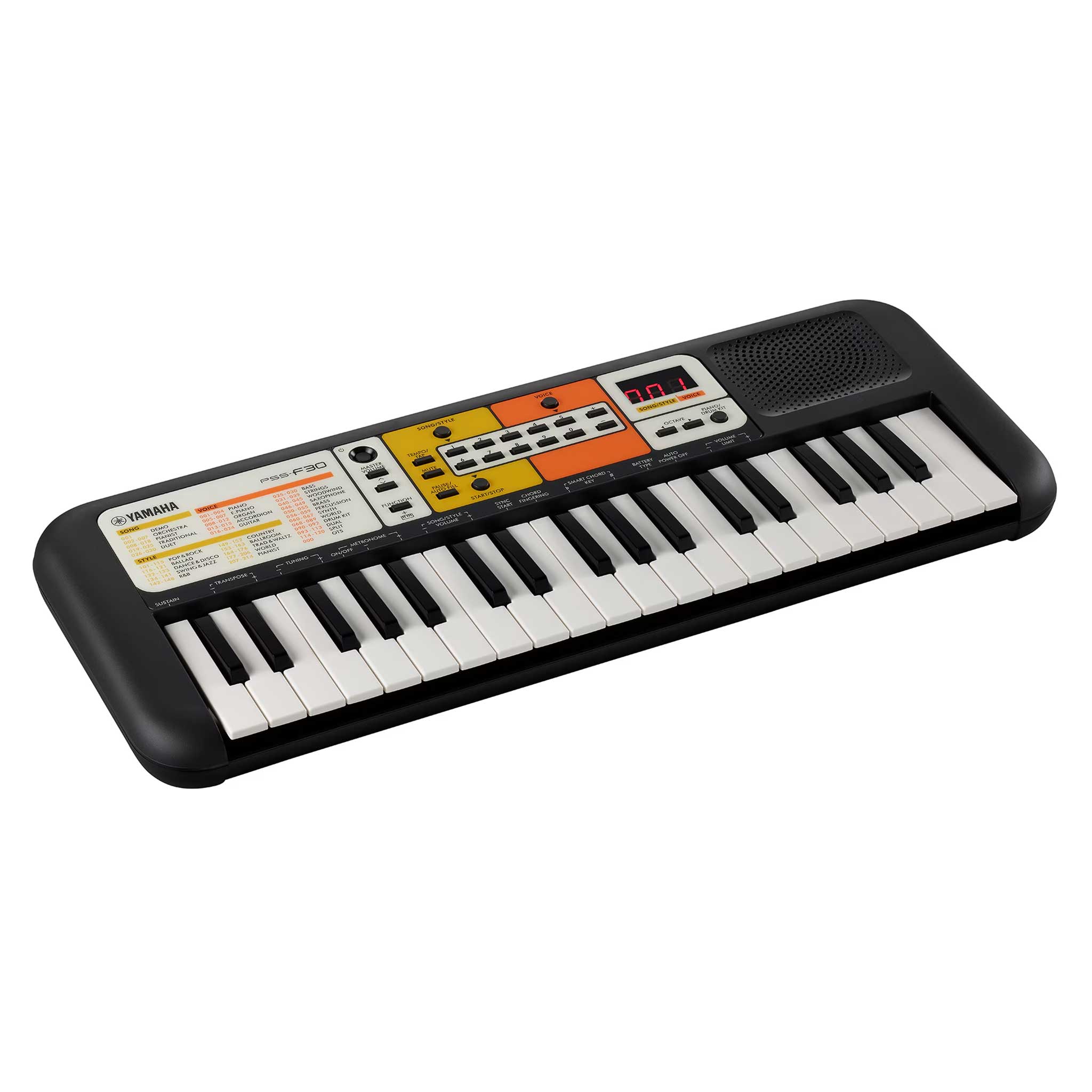 Yamaha PSS F30 Mini Kinder Keyboard angle