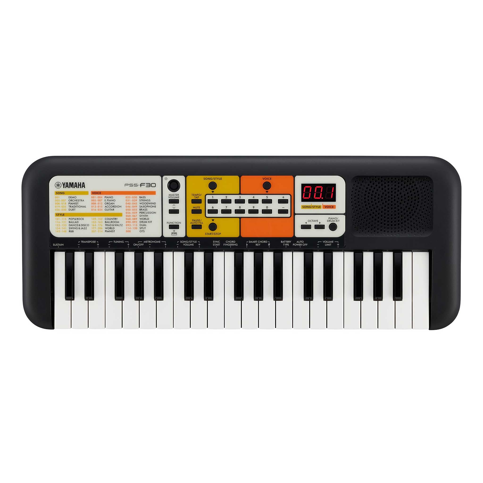 Yamaha PSS F30 Mini Kinder Keyboard top