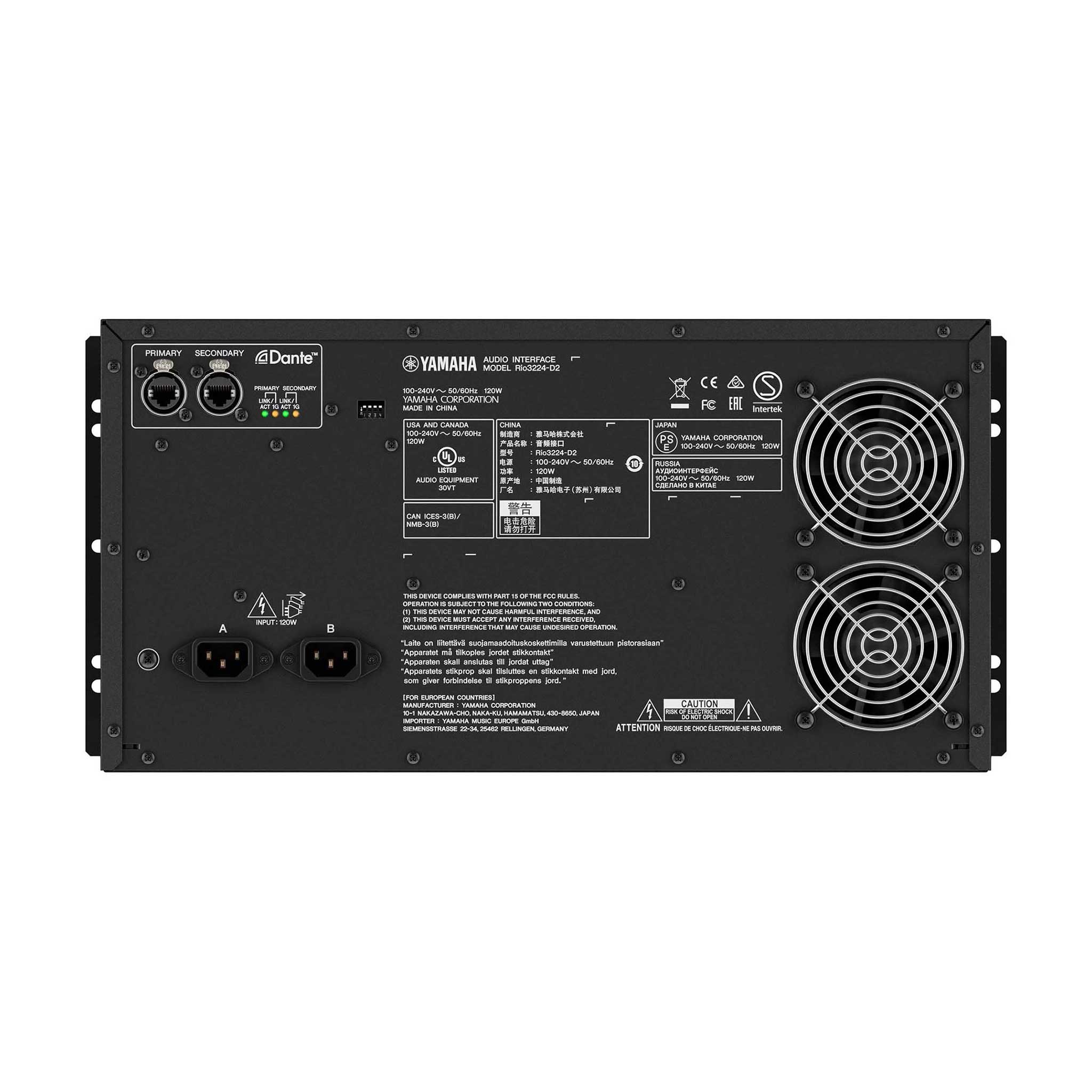 Yamaha RIO3224D2 Interface rear