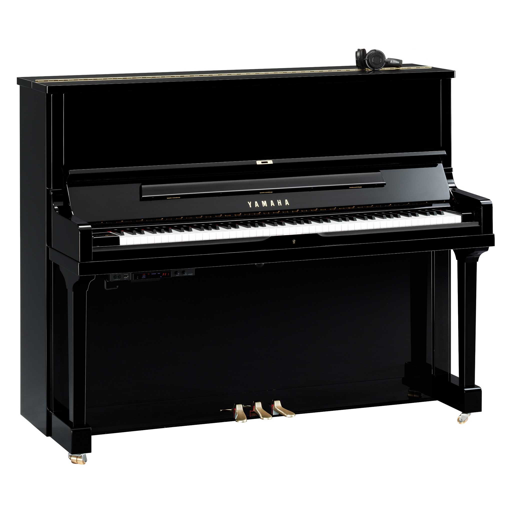 Yamaha SE122SH3 Silent Piano schwarz hochglanz mit Kopfhörer