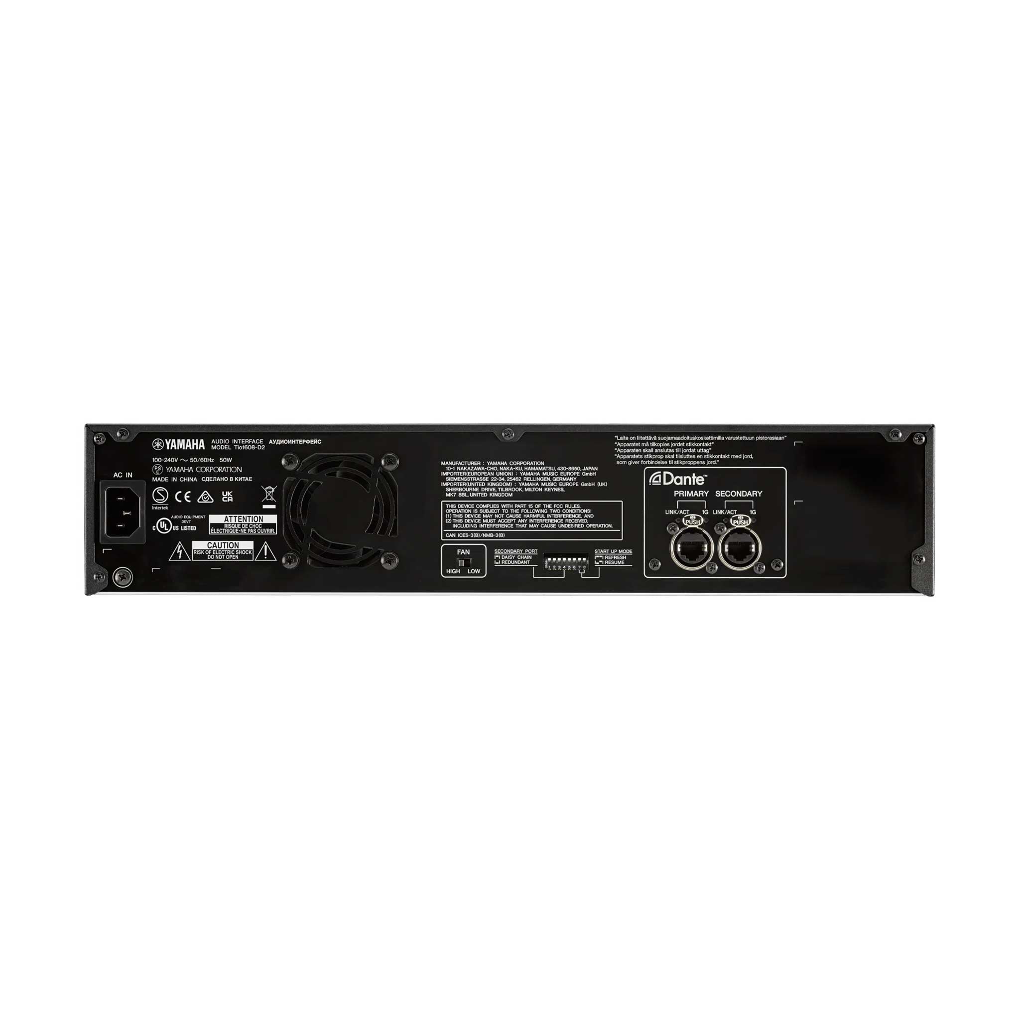 Yamaha Tio1608D2 Interface rear