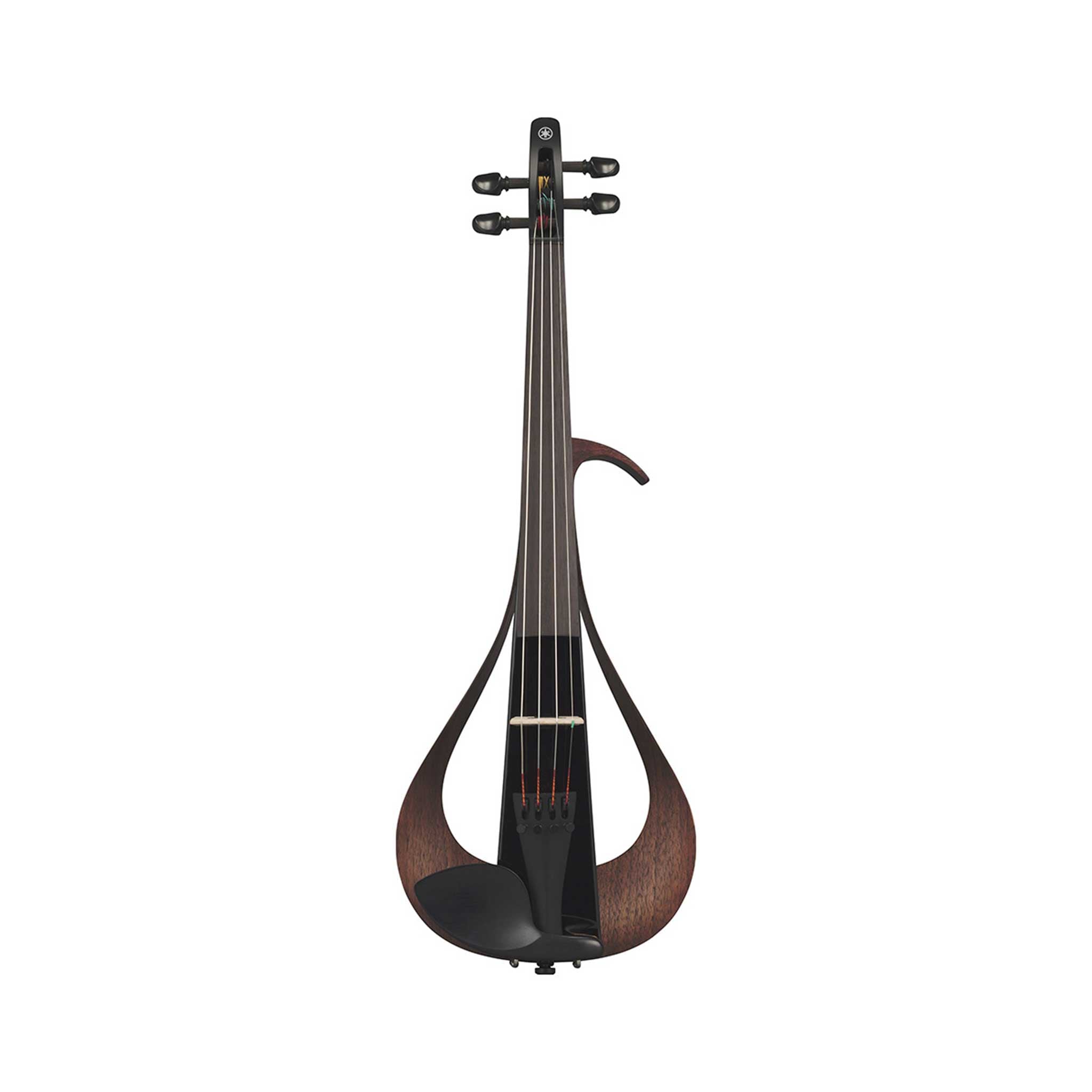 Yamaha YEV-104 Elektrische Violine schwarz von vorne auf weißem Hintergrund