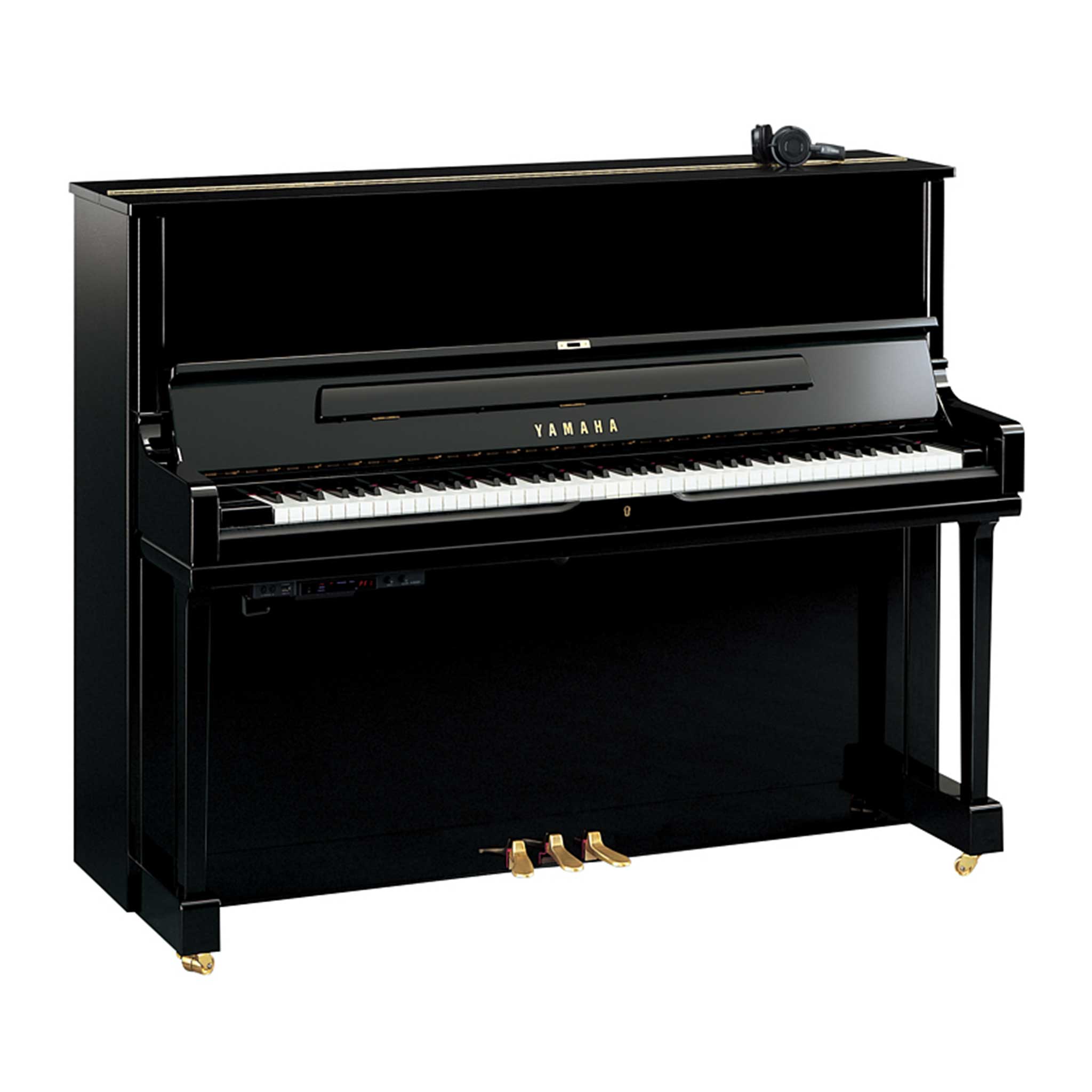 Yamaha Yus1 SH3 Silent Piano schwarz mit Kopfhörer