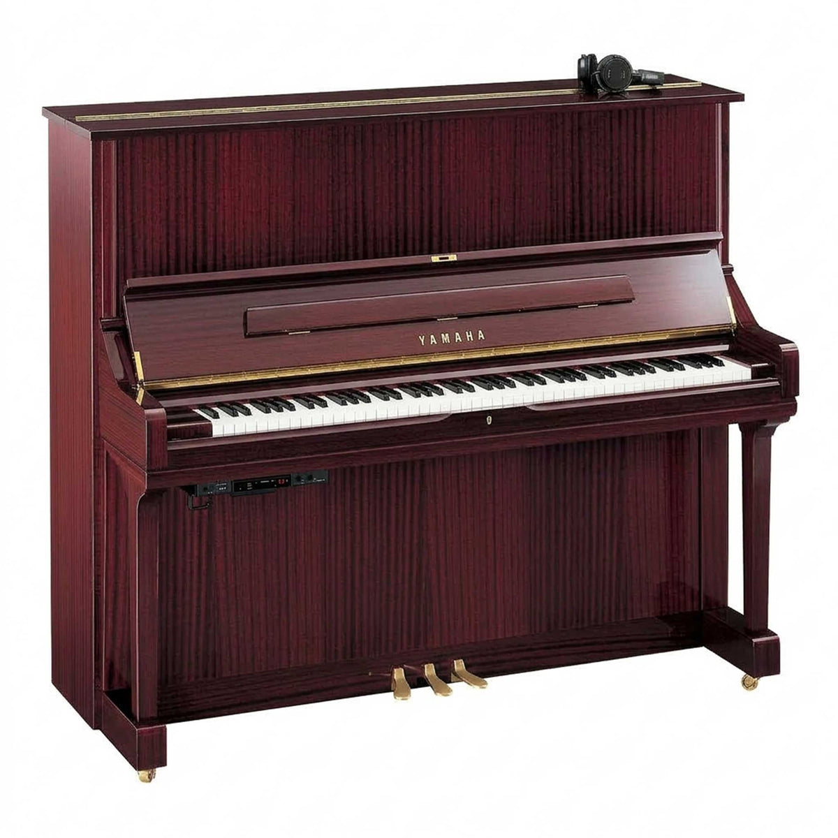 Yamaha U3 SH3 PM Silent Piano Headphones polish mahogany right