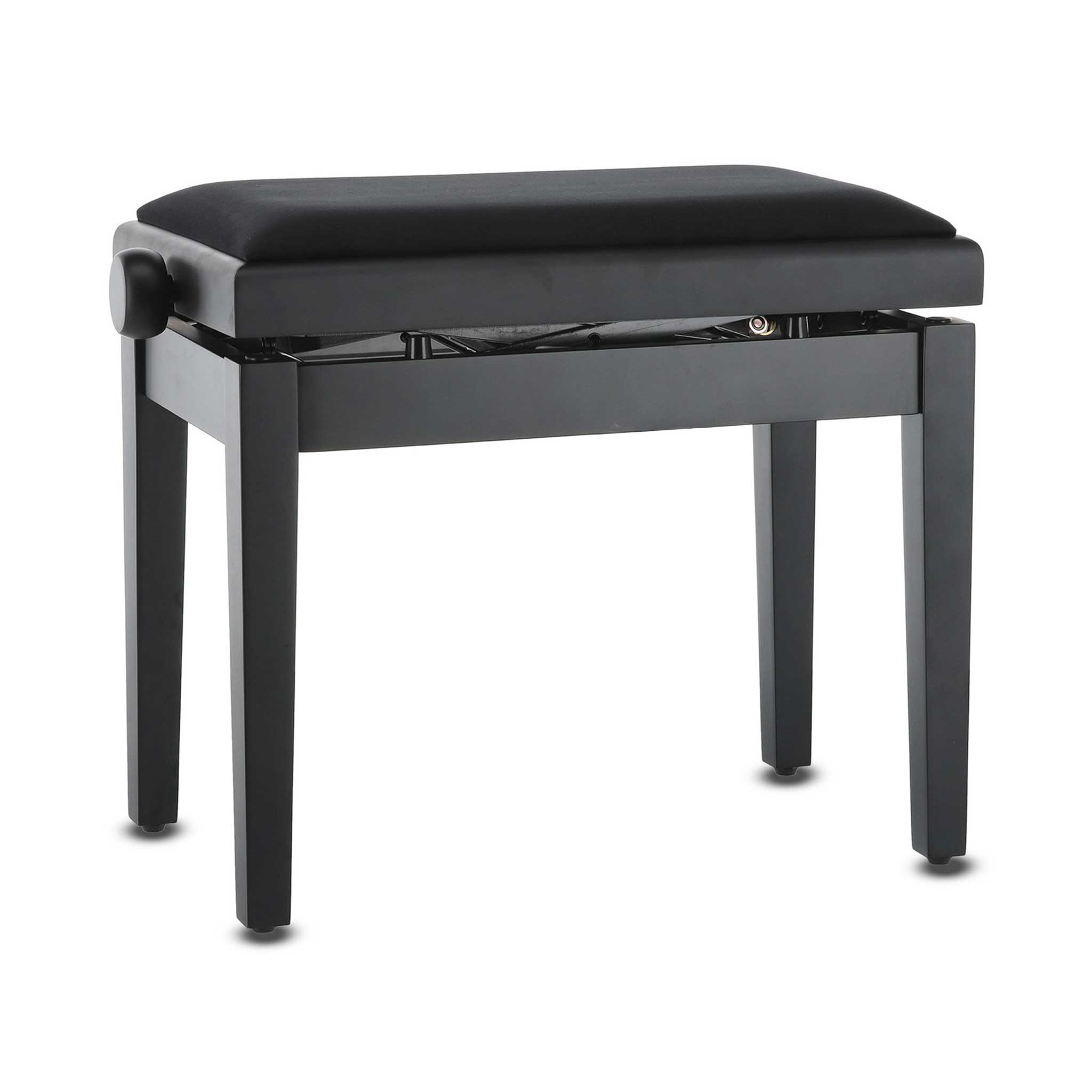 Gewa Autolift Klavierbank schwarz matt seitlich