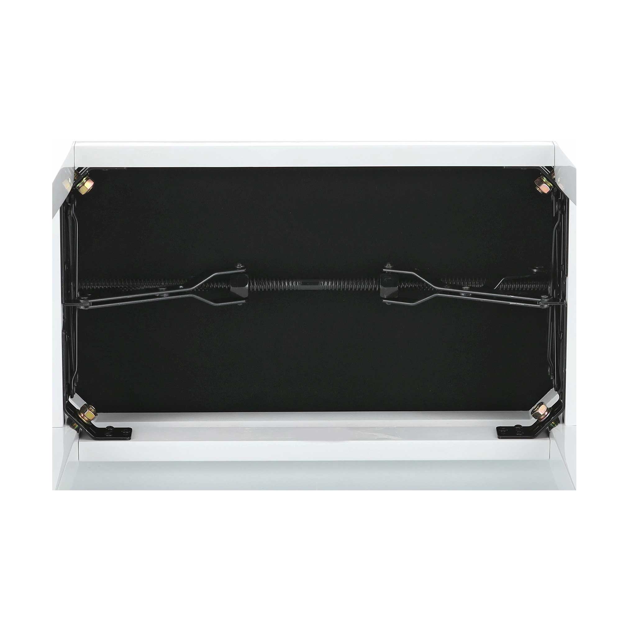 Klavierbank Gewa Deluxe weiß glänzend Unterseite Spindel Gewinde