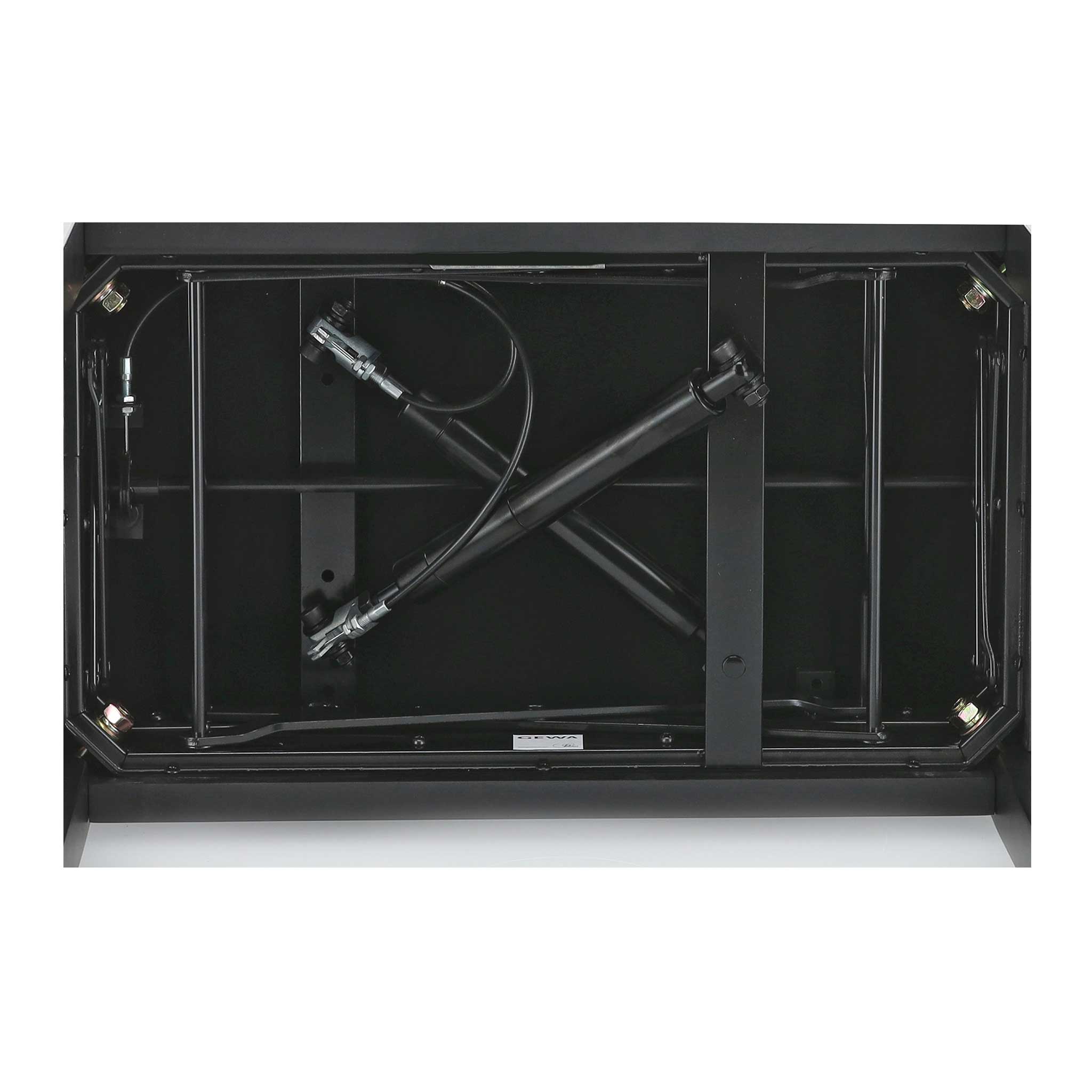 Gewa Autolift Klavierbank schwarz mattunterseite mit autoliftmechanik und gasfeder