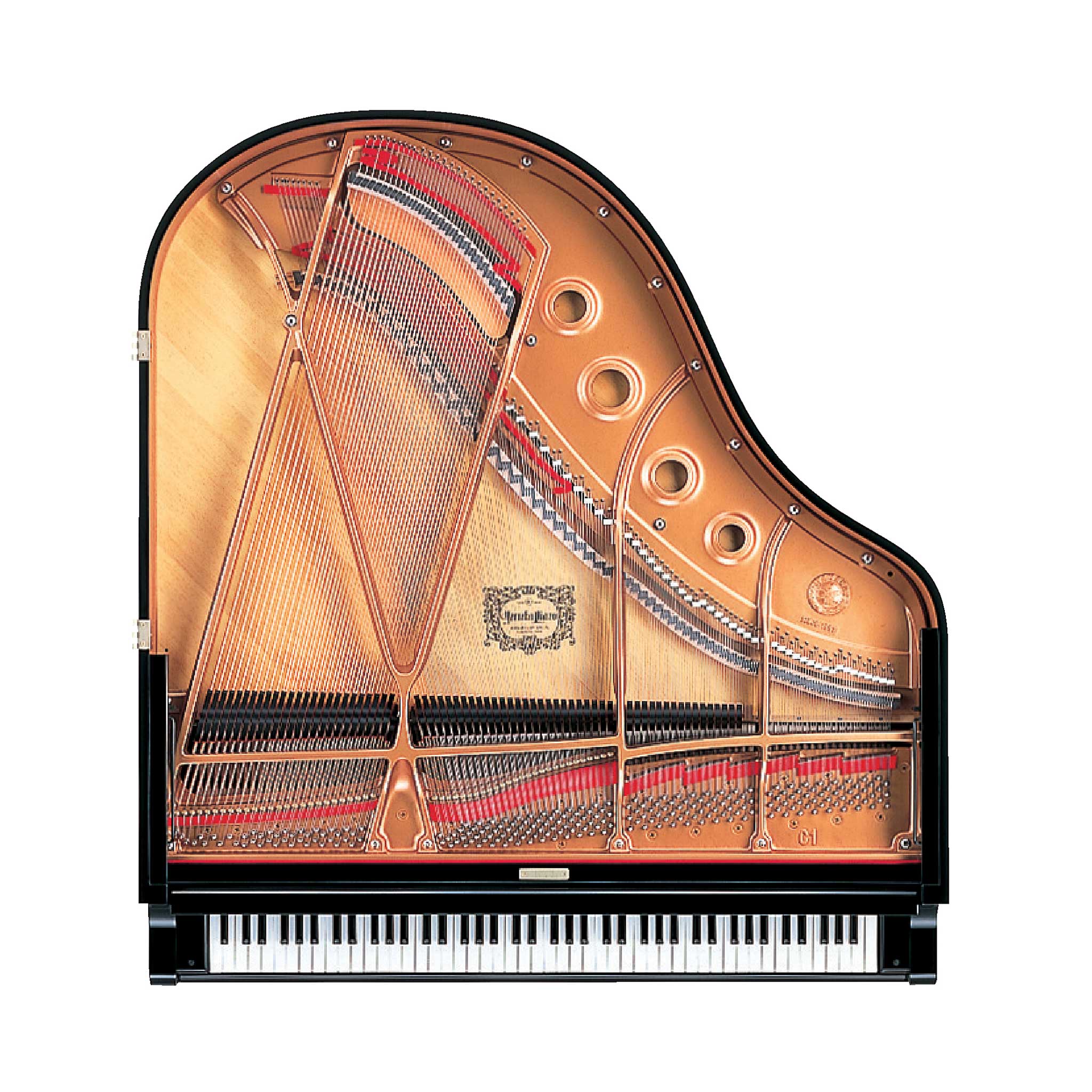 Yamaha C1x Transacoustic Flügel von oben ohne deckel saiten und klangkörper