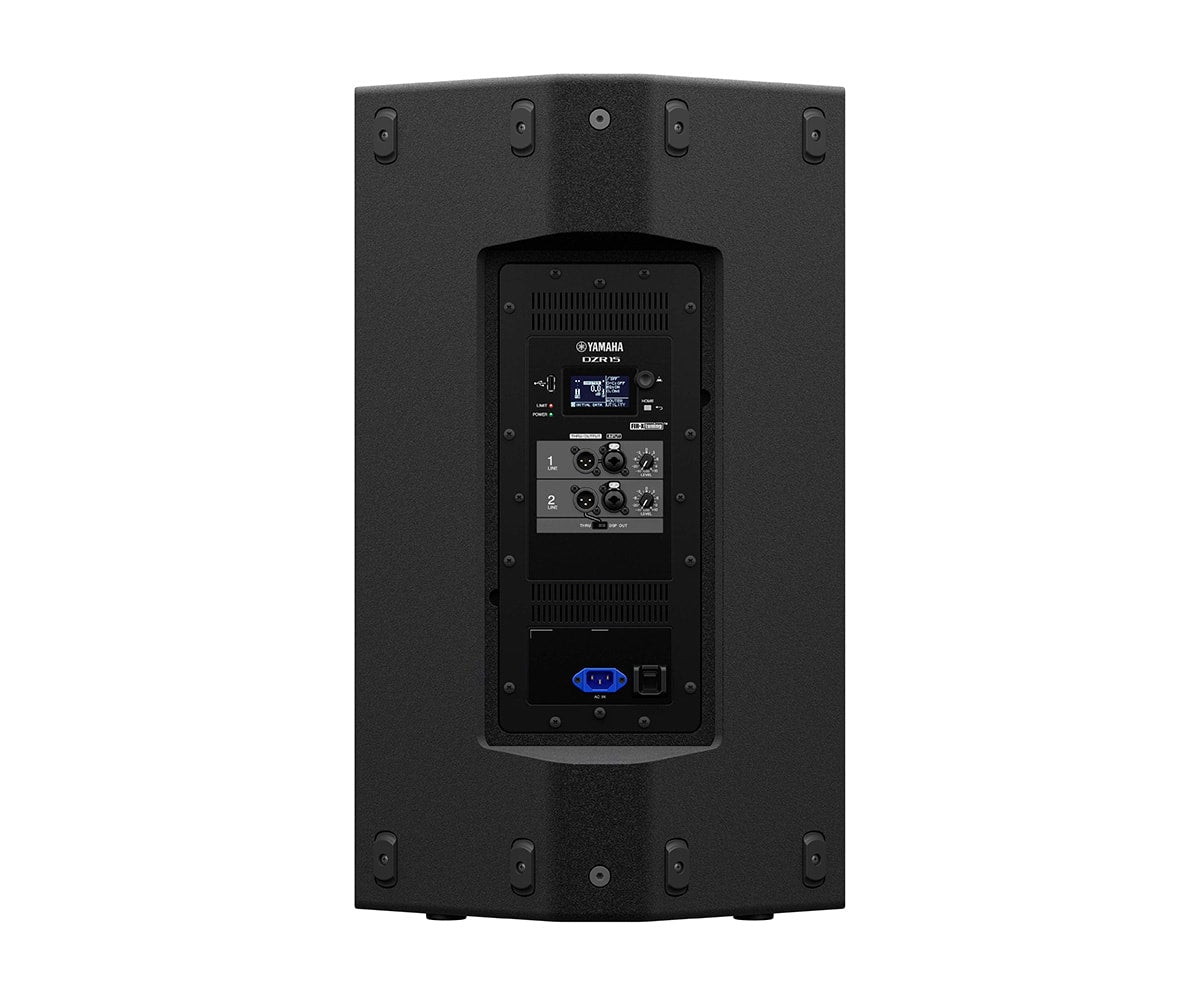 Yamaha DZR15 - Aktivlautsprecher rückseite mit display anschlüssen und encoder