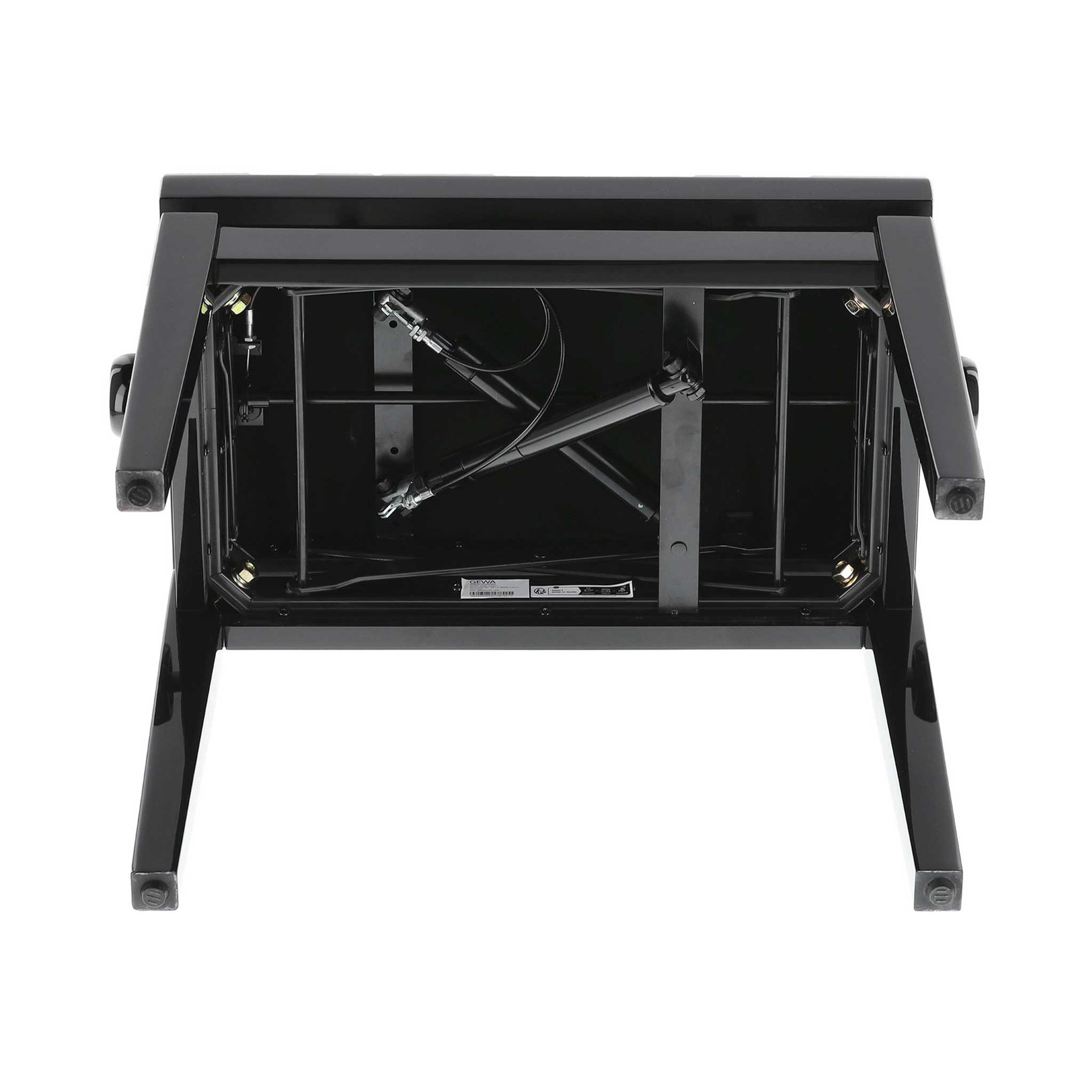 Gewa Klavierbank Autolift schwarz poliert mit Samt unterseite