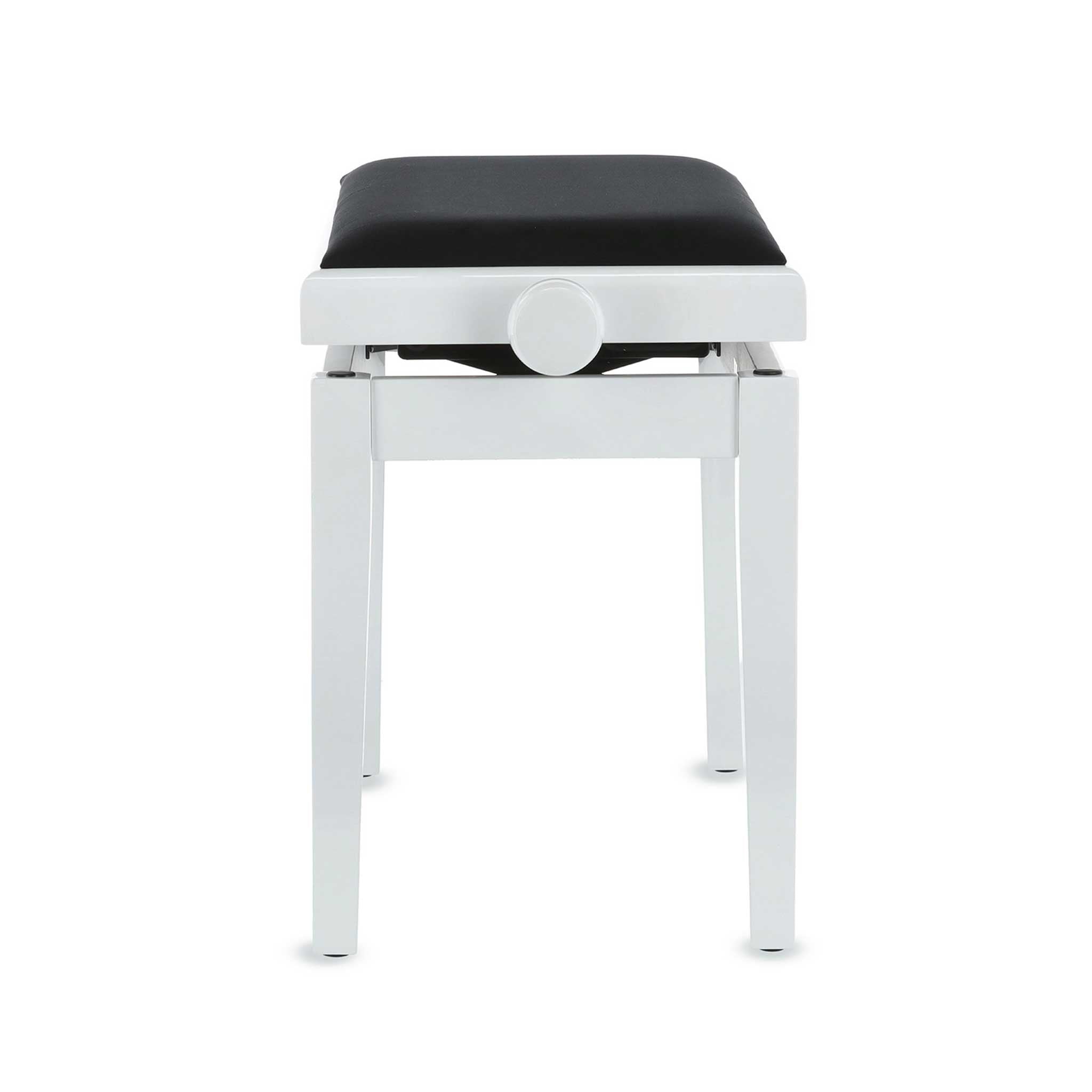 Klavierbank Gewa Deluxe weiß glänzend Seitlich