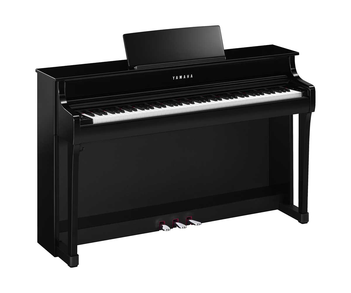 Yamaha Clavinova CLP-835PE  schwarz poliert klavierlack rechts gedreht