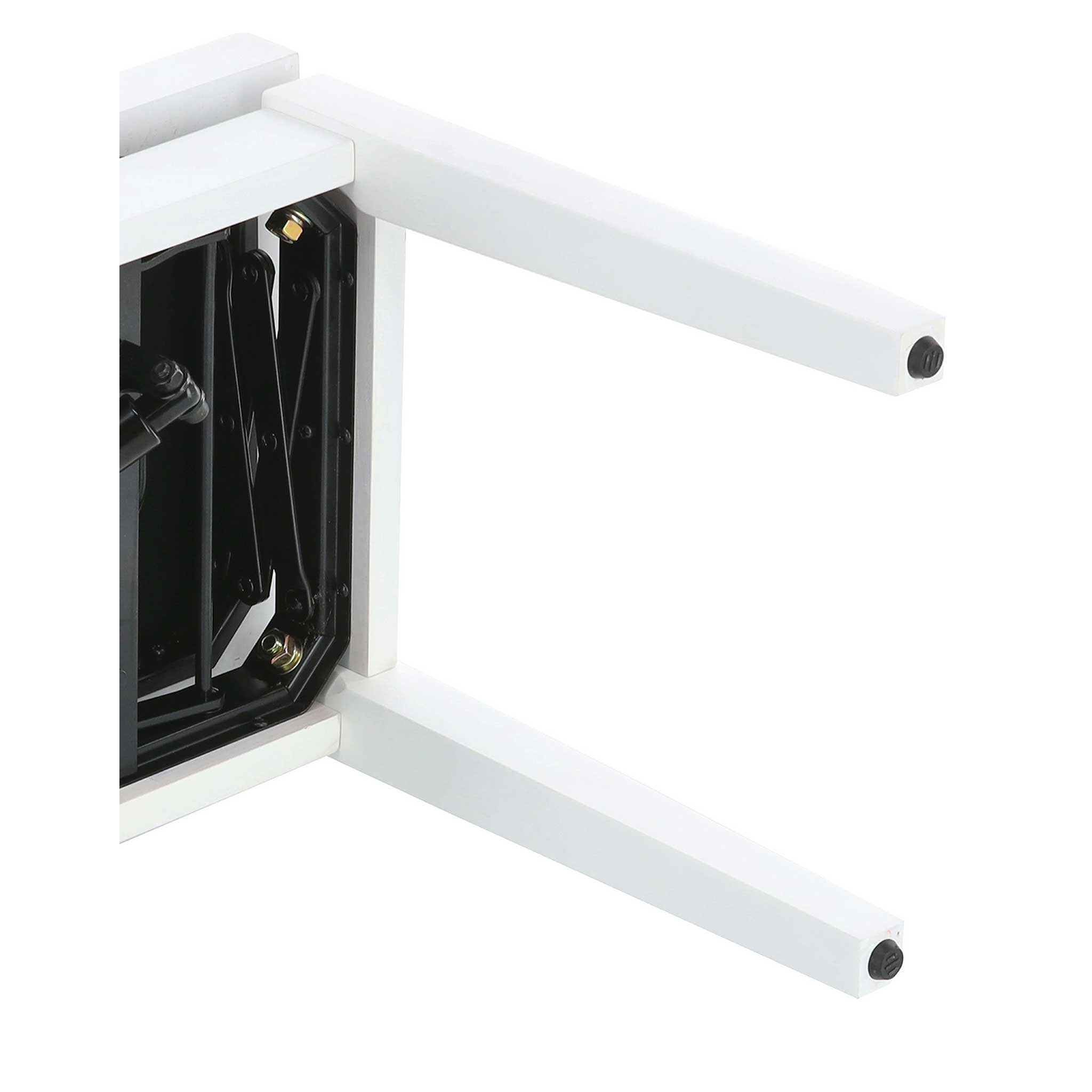 Gewa Autolift Klavierbank weiß matt beine detail