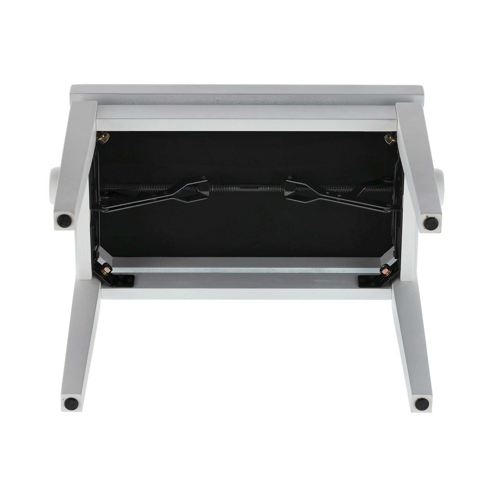 Klavierbank Gewa Deluxe weiss matt mit stoff schwarz unterseite