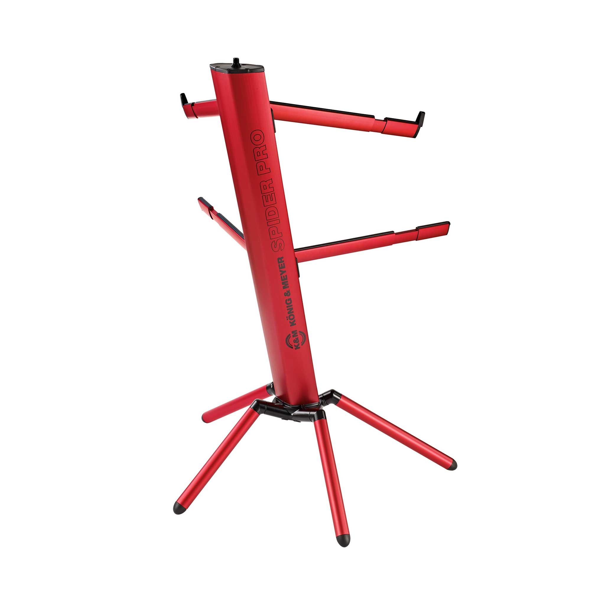 König & Meyer Spider Pro Rot aufgebaut seitlich