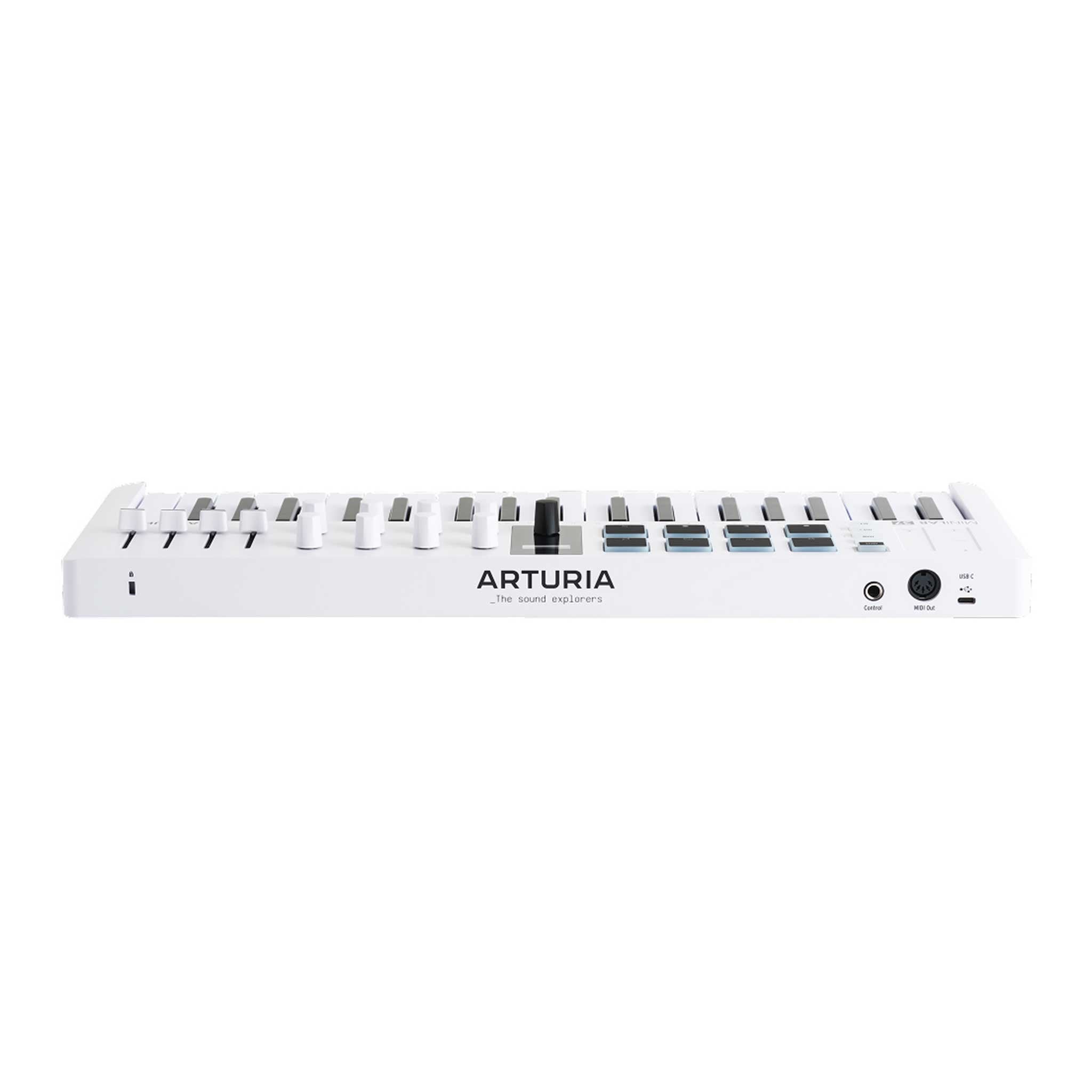 Arturia MiniLab 37 Tasten Midi Controller White von Hinten mit Anschlüssen
