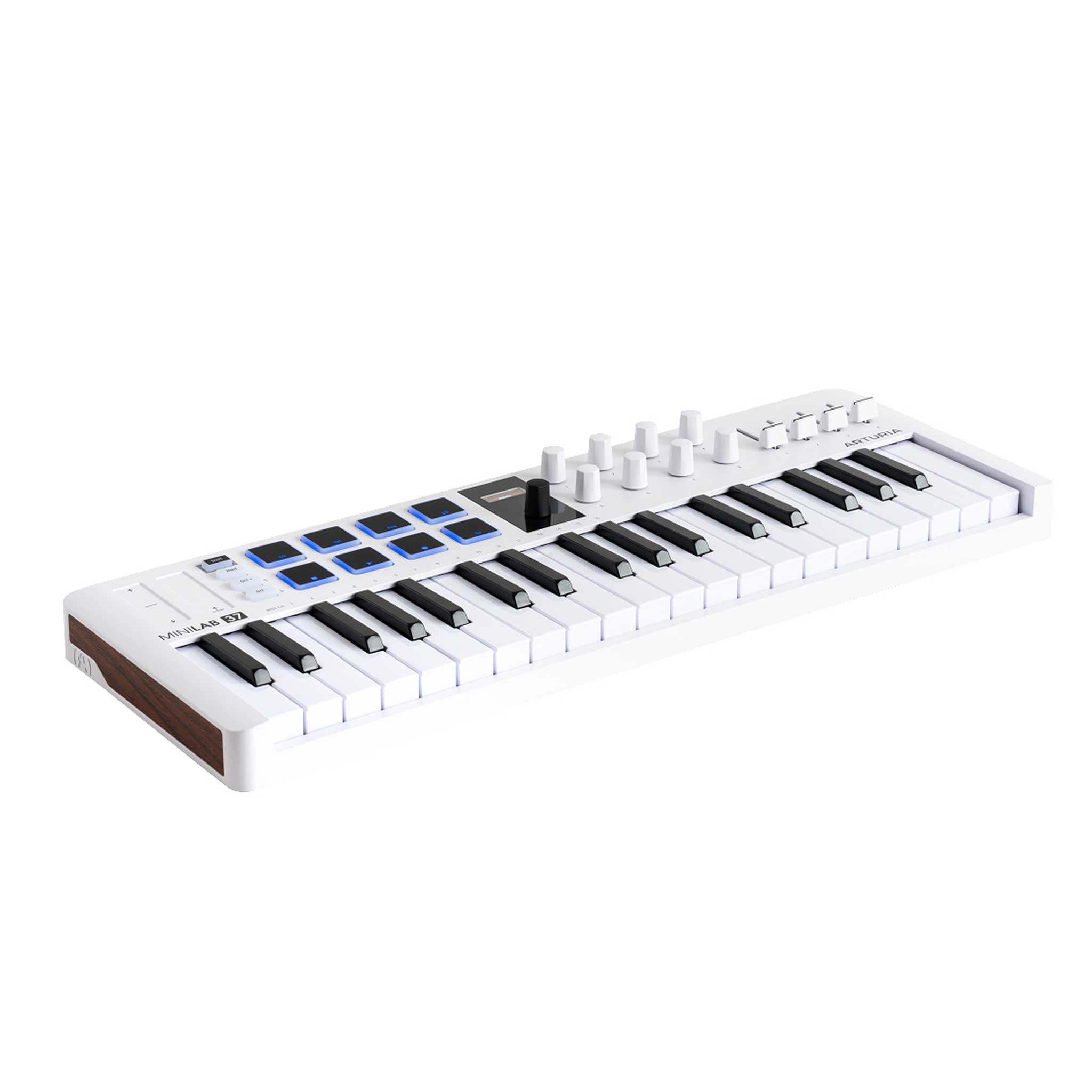Arturia MiniLab 37 Tasten Midi Controller White von links