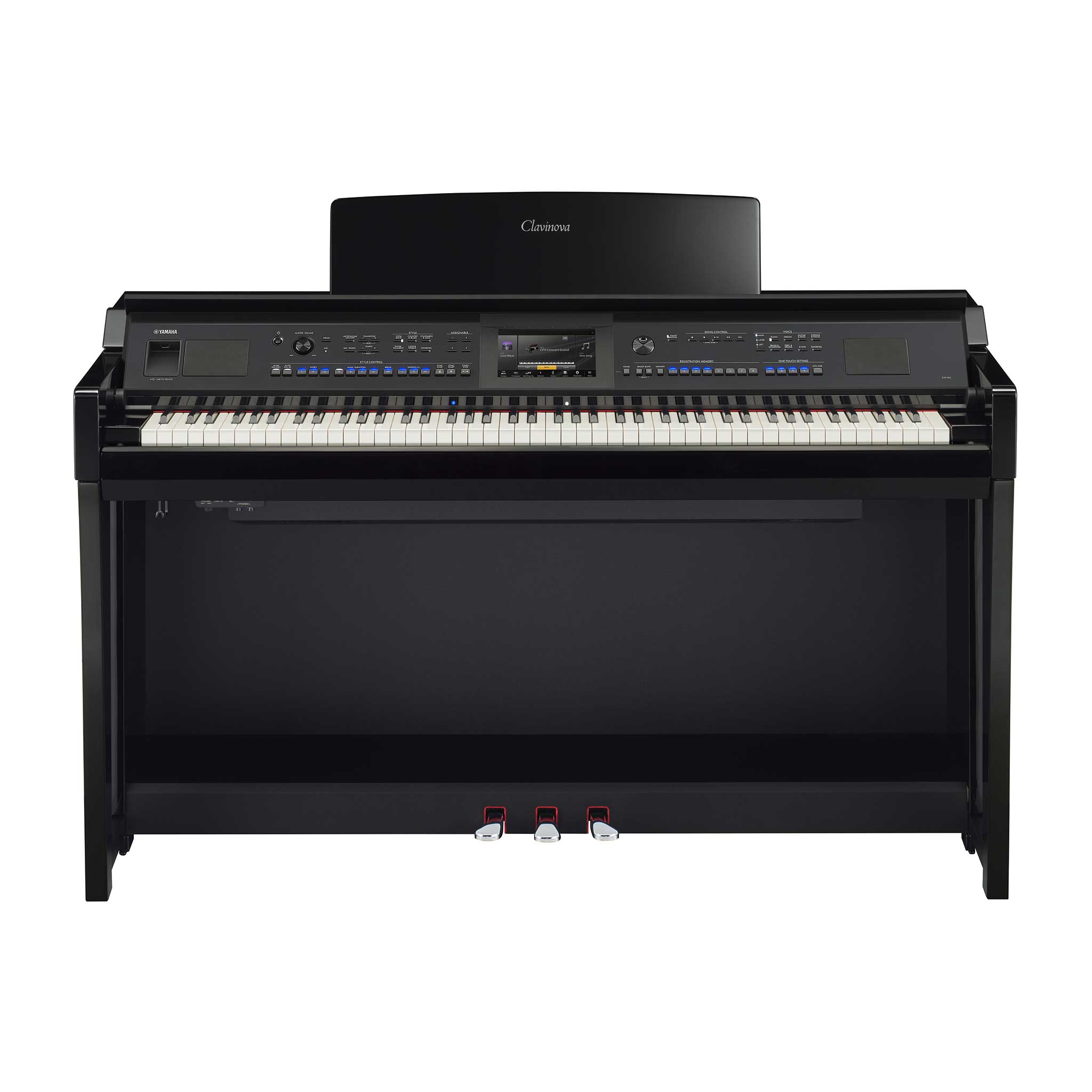 Digitalpiano Yamaha CVP905PE schwarz poliert front