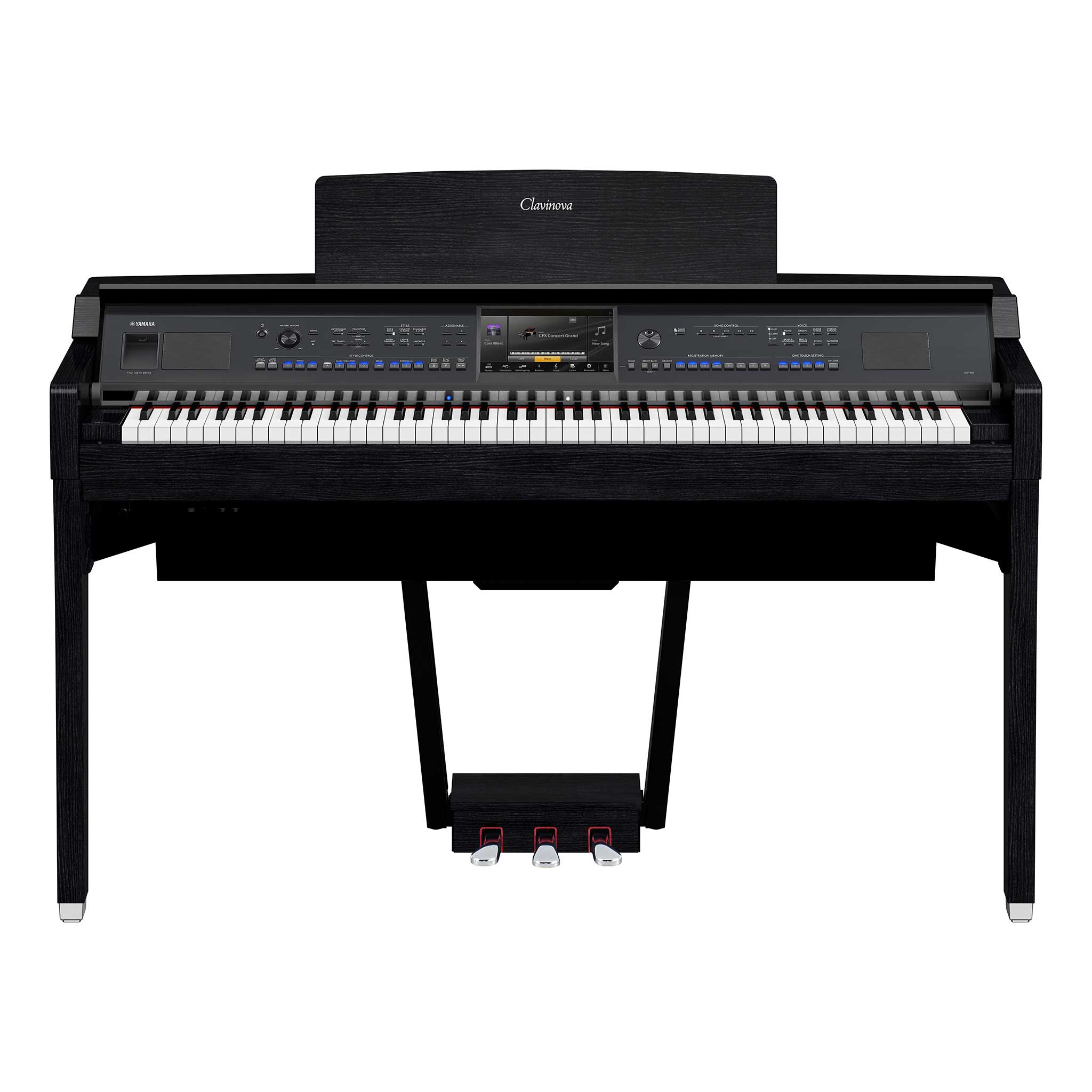 Yamaha CVP909 Digitalpiano schwarz matt front