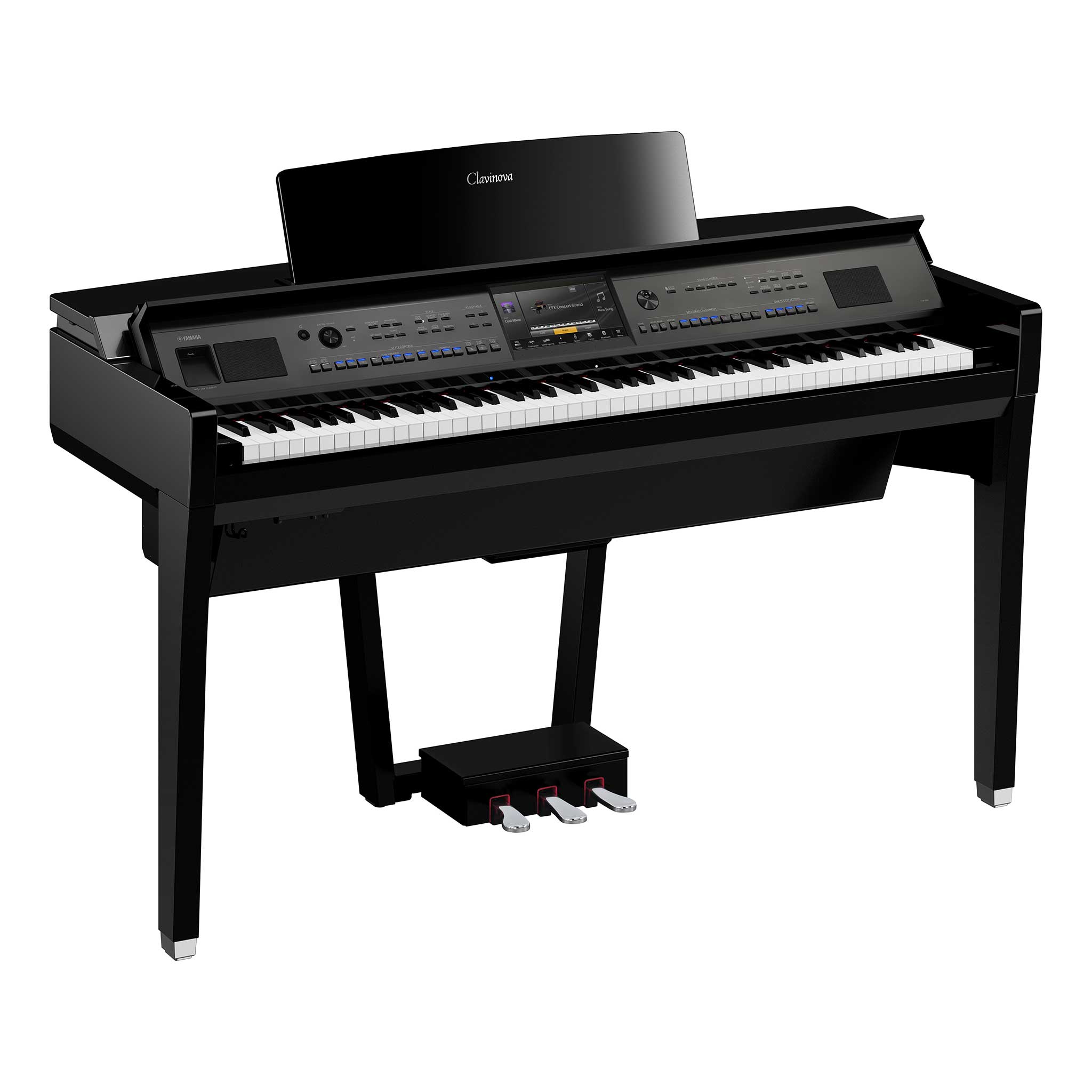 Yamaha CVP909PE Digitalpiano schwarz poliert rechts