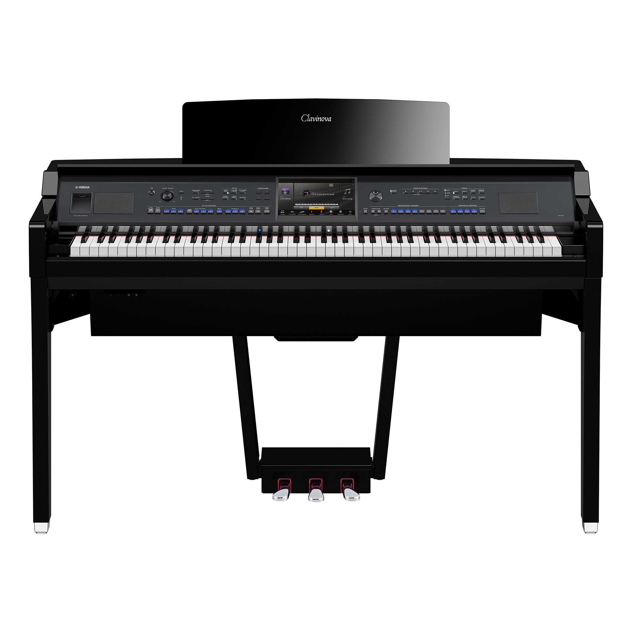 Yamaha CVP909PE Digitalpiano schwarz poliert front