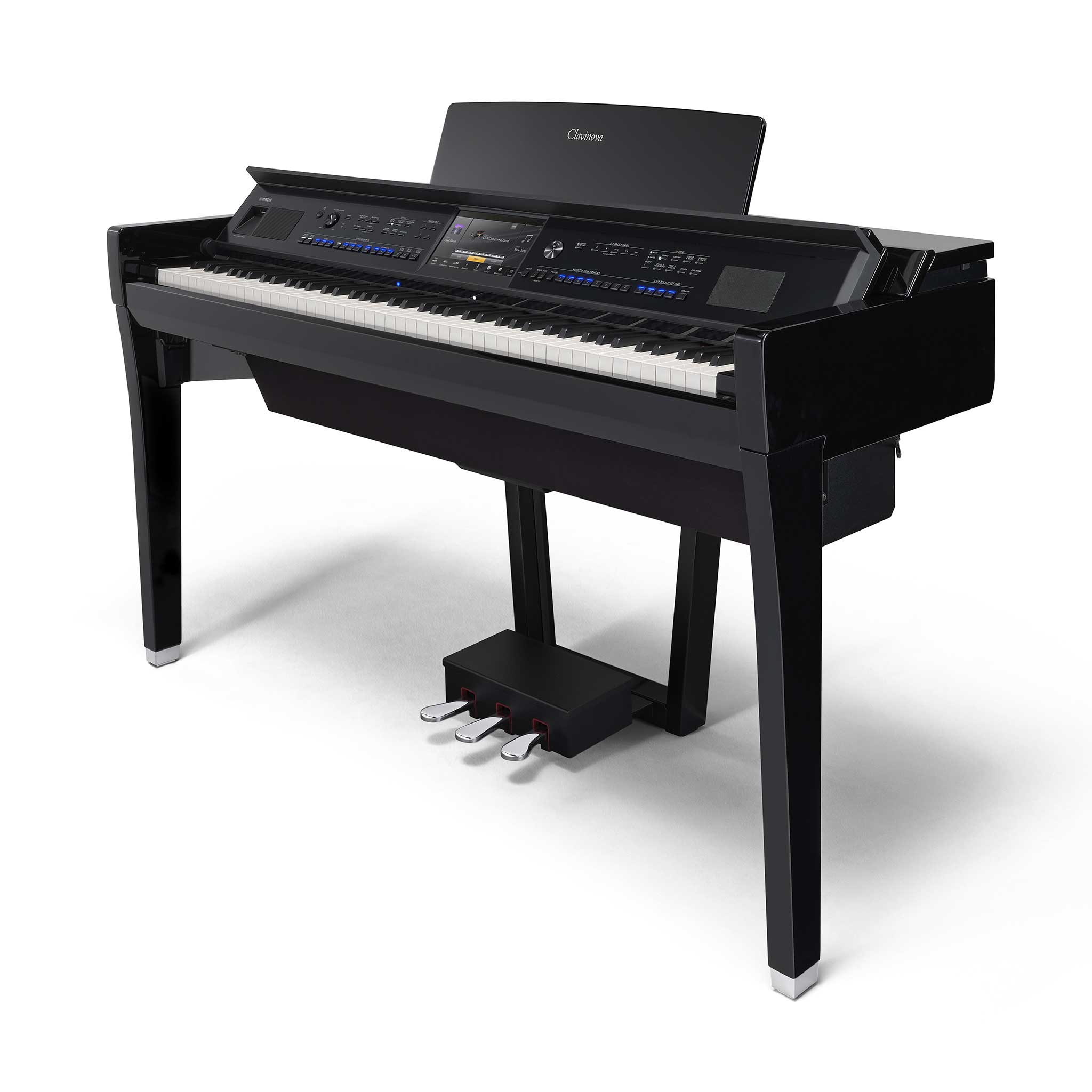 Yamaha CVP909PE Digitalpiano schwarz poliert links