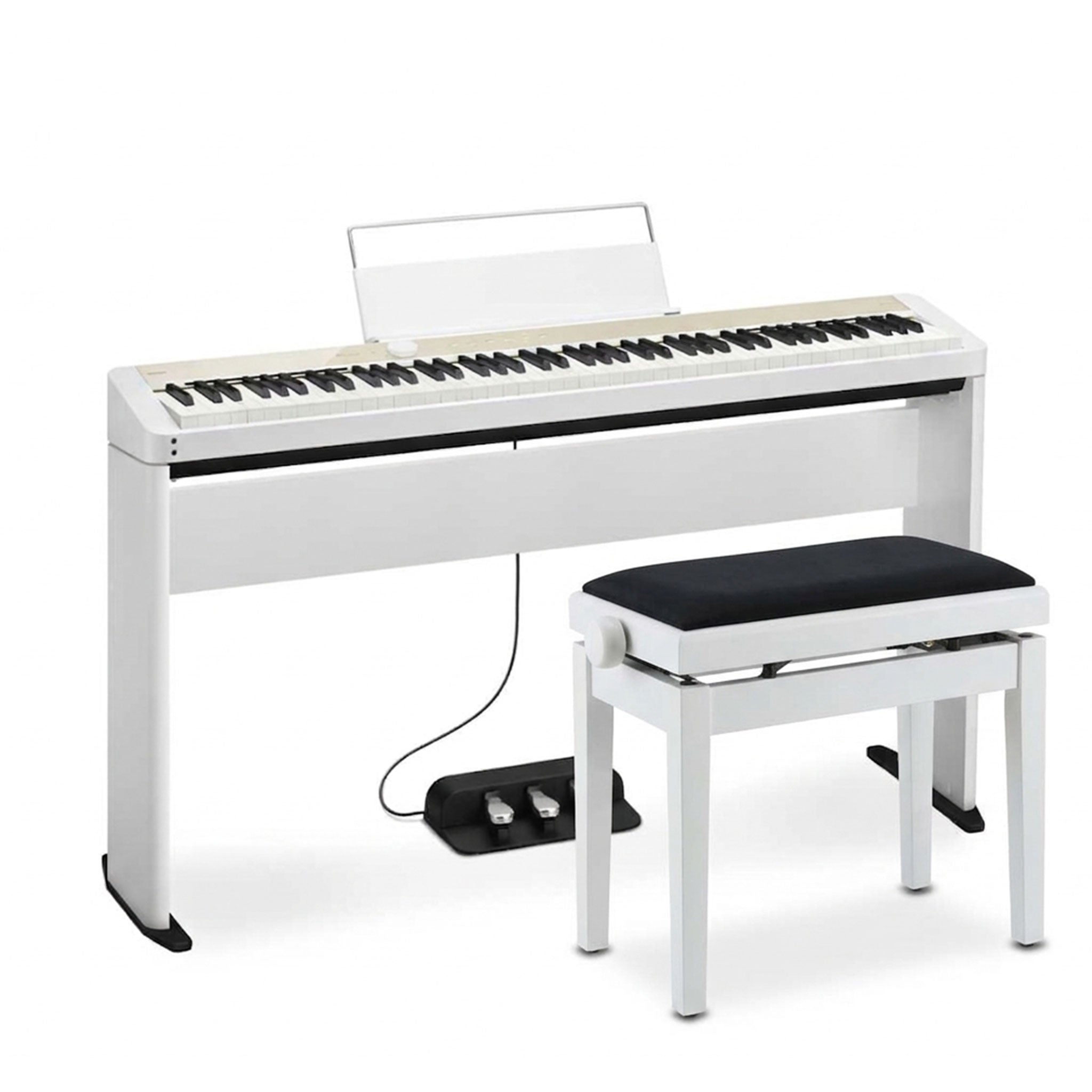 Digitalpiano Casio Privia PX-S1100 im Set mit Stand, 3er Pedal und Klavierbank beige