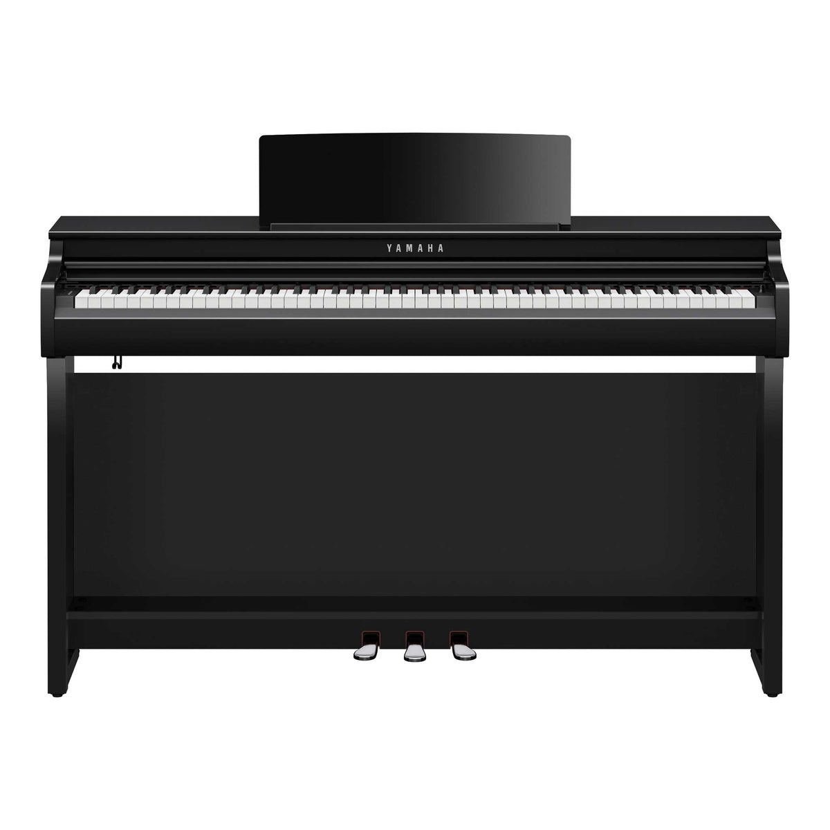 Digitalpiano Yamaha Clavinova CLP825PE schwarz hochglänzend vorderansicht tasten pedale notenpult
