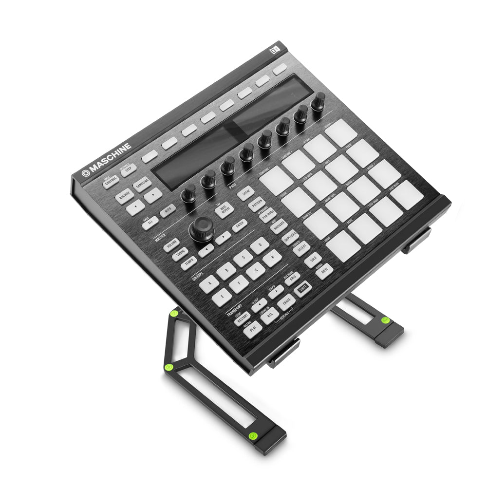 Gravity Laptopständer Schwarz mit Ablage mit mixer oben