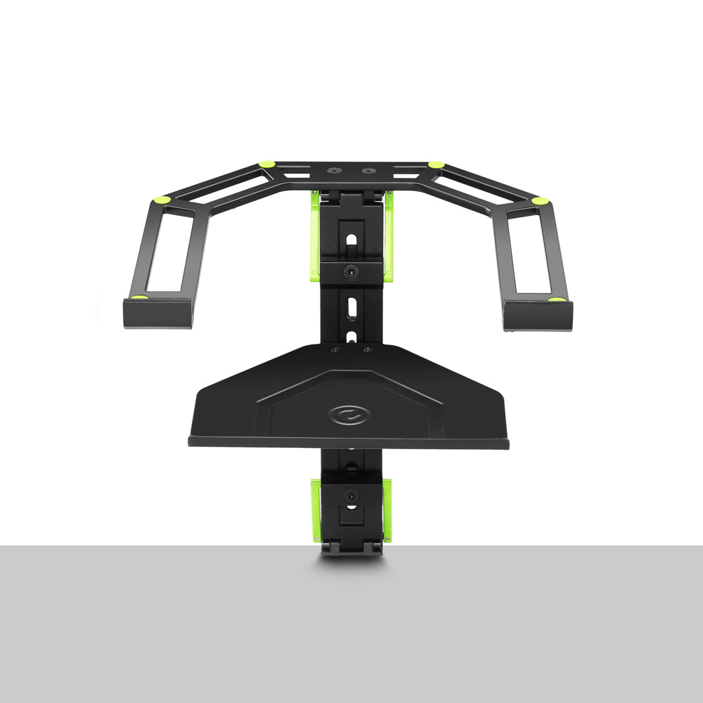 Gravity Laptopständer Schwarz mit Ablage vorne