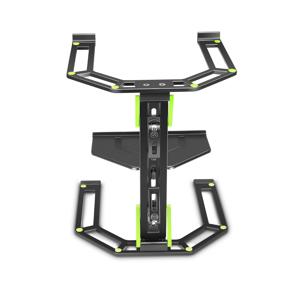 Gravity Laptopständer Schwarz mit Ablage rückseite