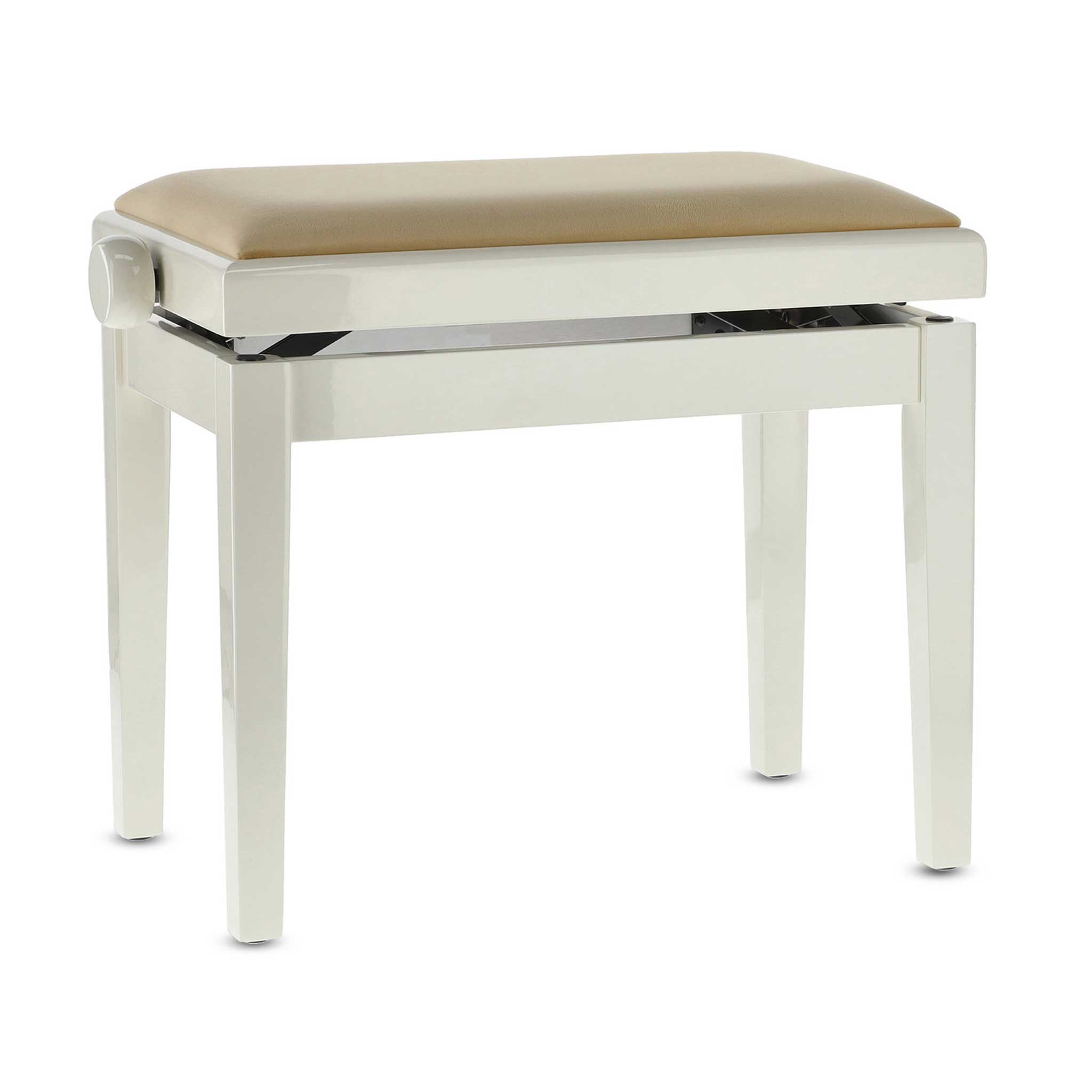 Gewa Pianobank Elfenbein Optik mit beigem Sitzpolster