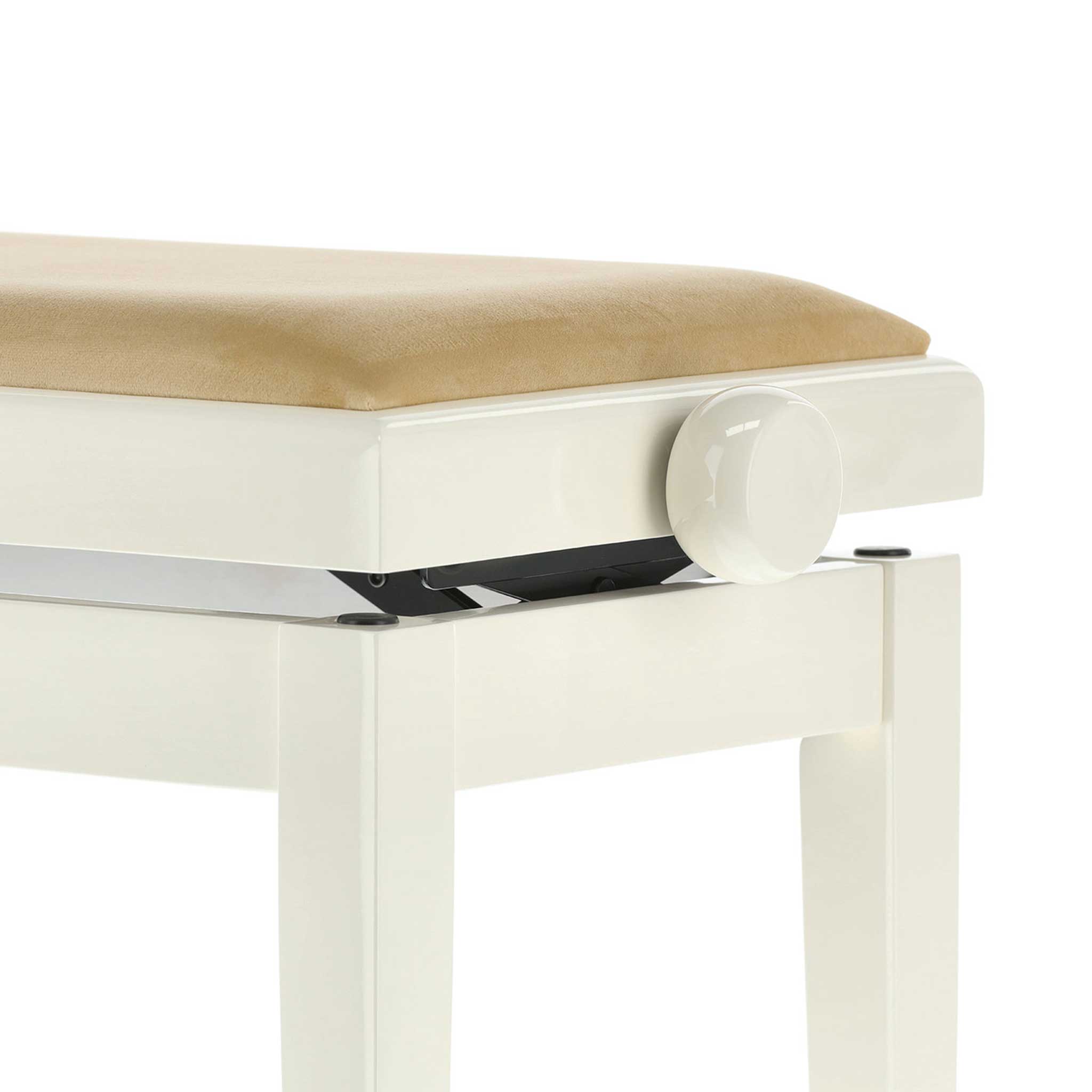 Gewa Pianobank Elfenbein Optik mit beigem Sitzpolster zoom