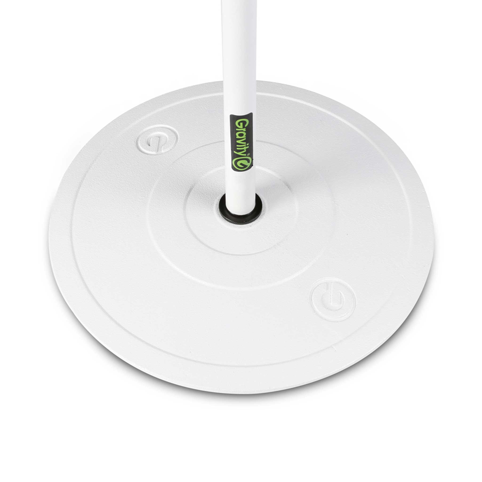 Gravity Mikrofonständer Tellerfuß weiß detail
