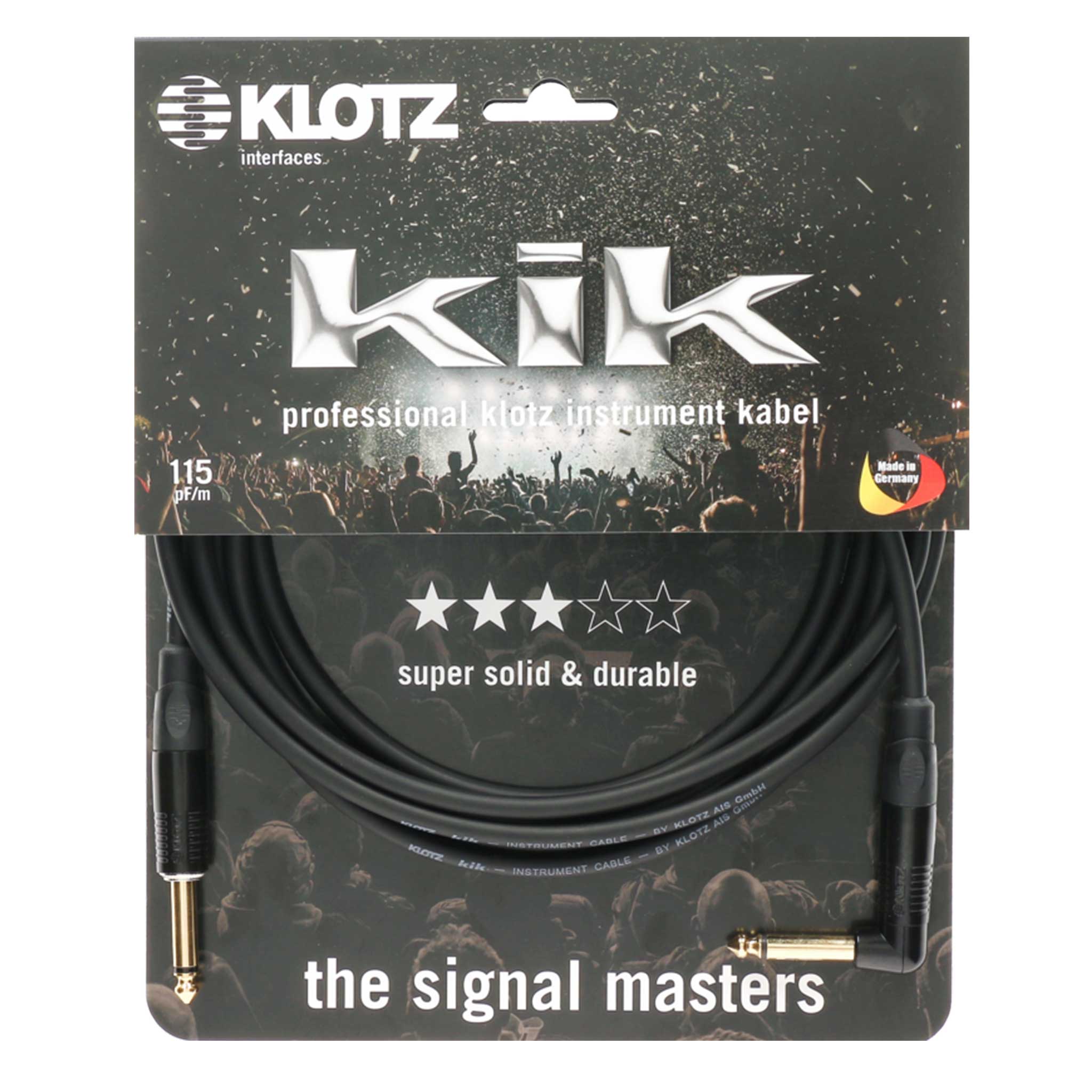 KLOTZ Pro Instrumenten Kabel mit Metall Klinke