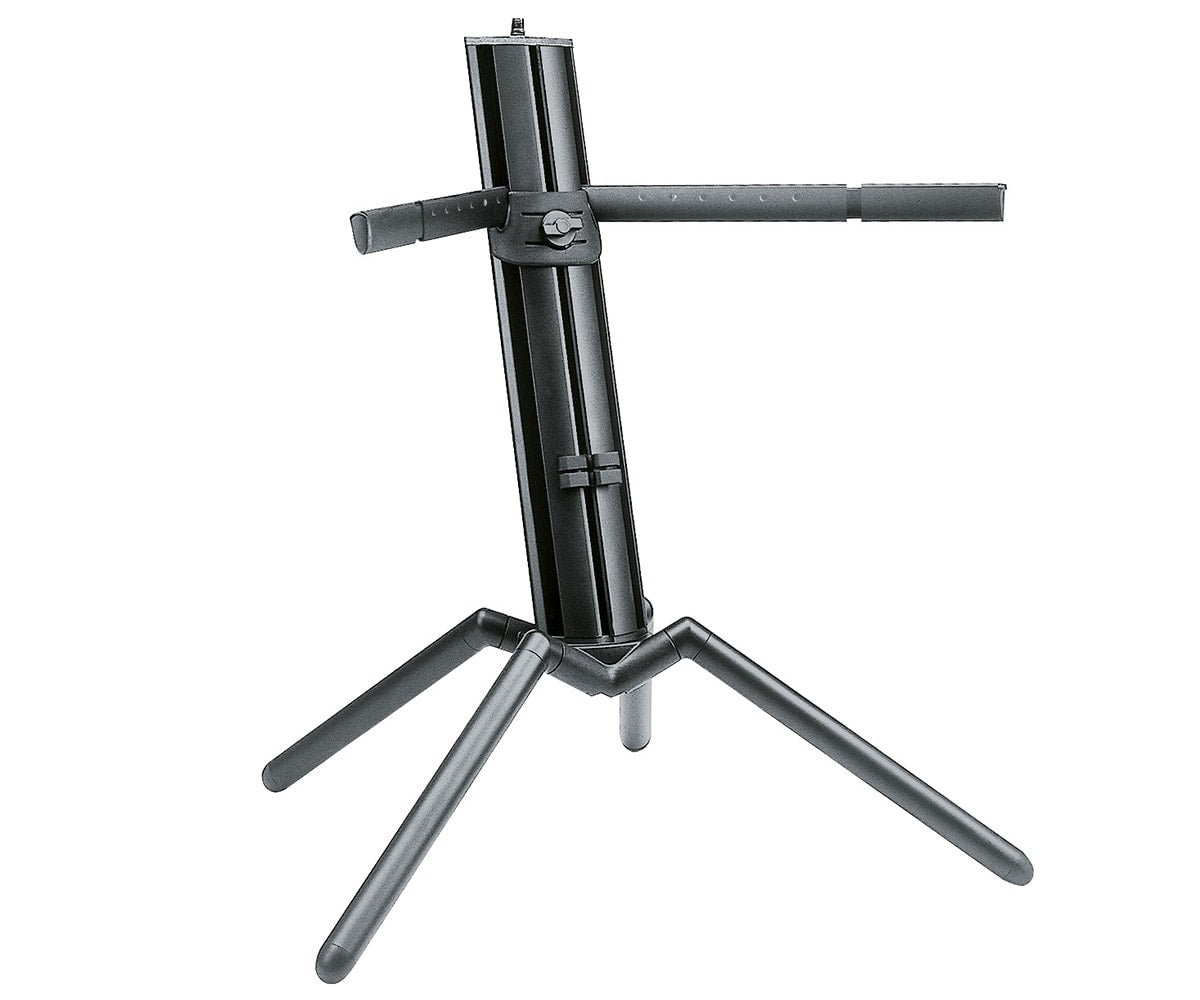 Keyboardständer Baby Spider PRO Säule schwarz aufbebaut