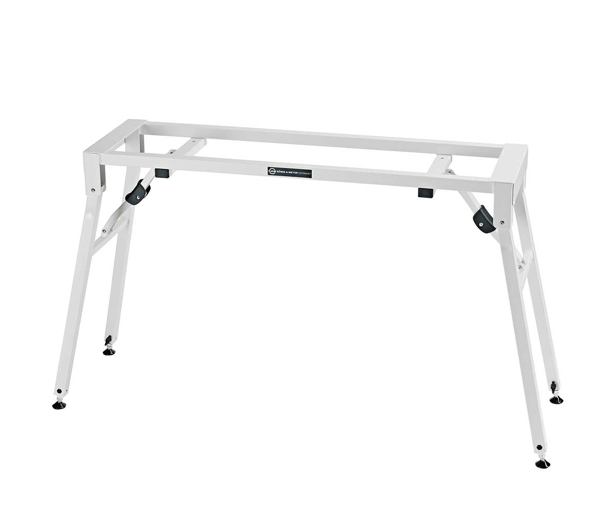 König & Meyer Stagepiano Klapptisch weiß augebaut