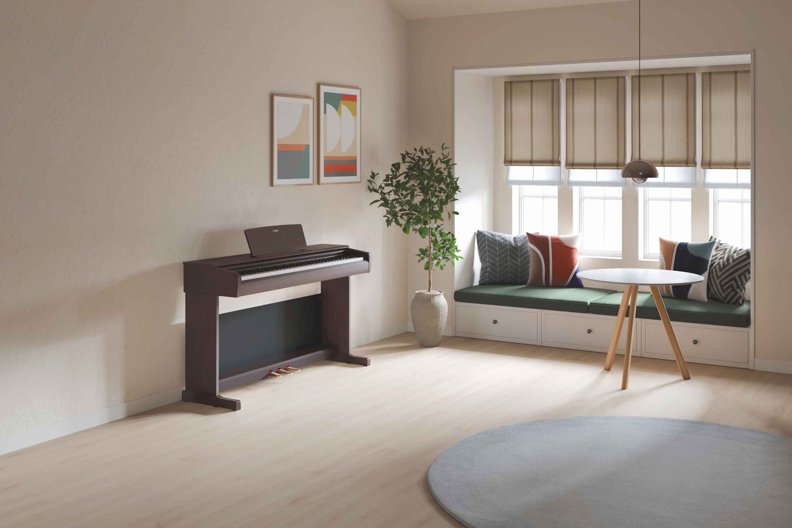 Yamaha YDP 146 Rosewood living room lifestyle