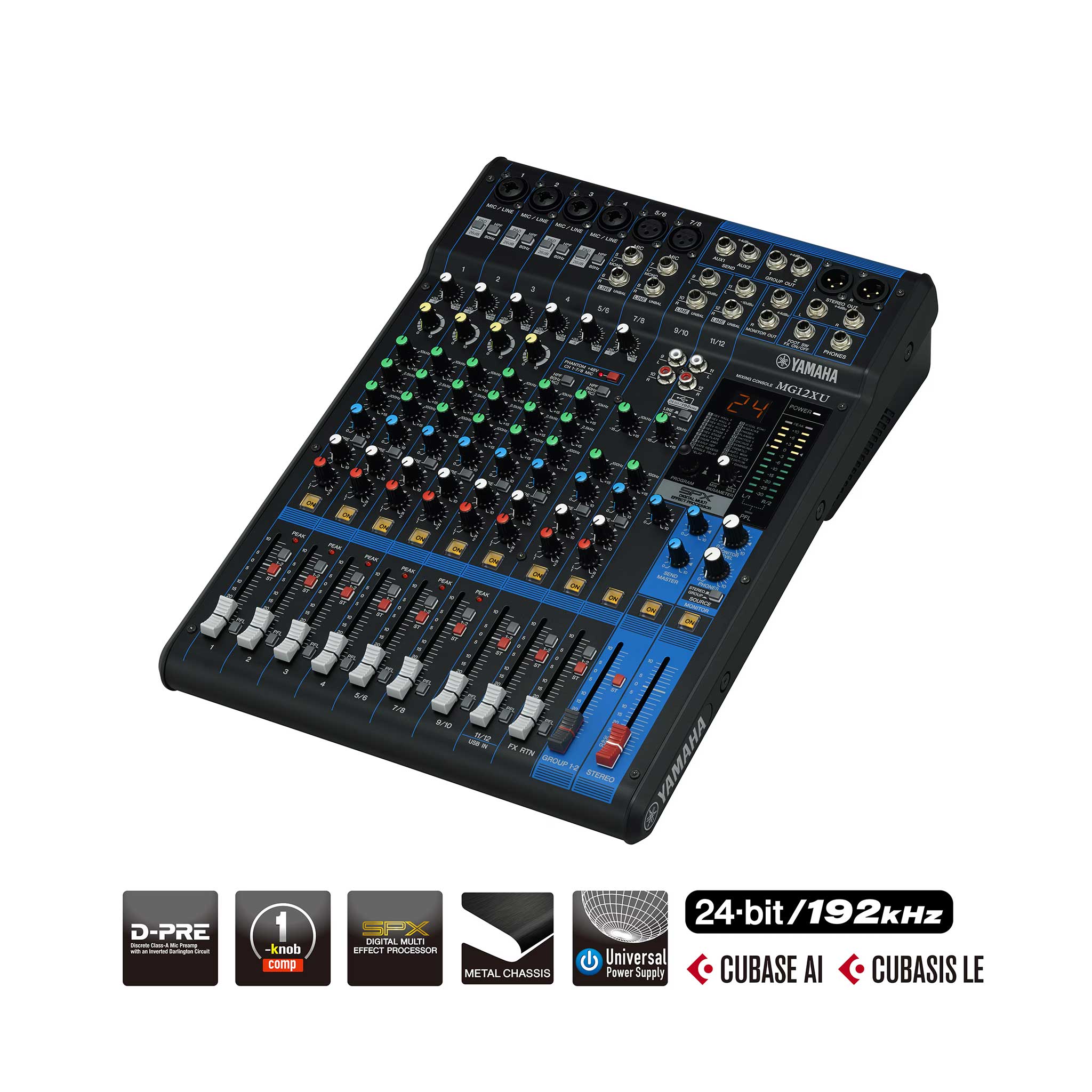 Yamaha Mischpult MG20XU mit Symbolen