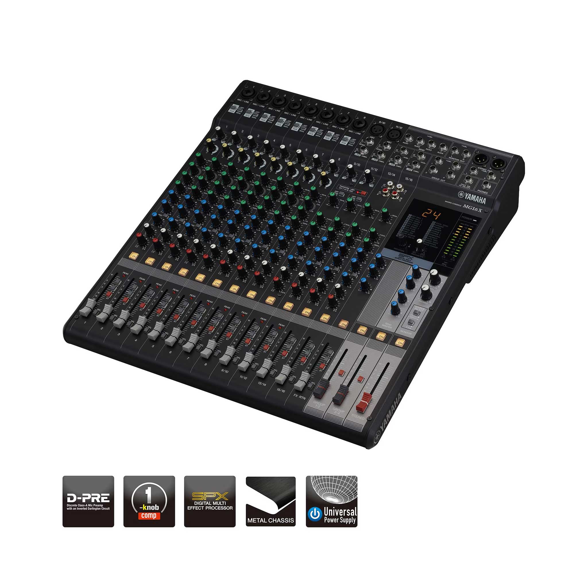 Yamaha MG16X Mischpult mti Symbole